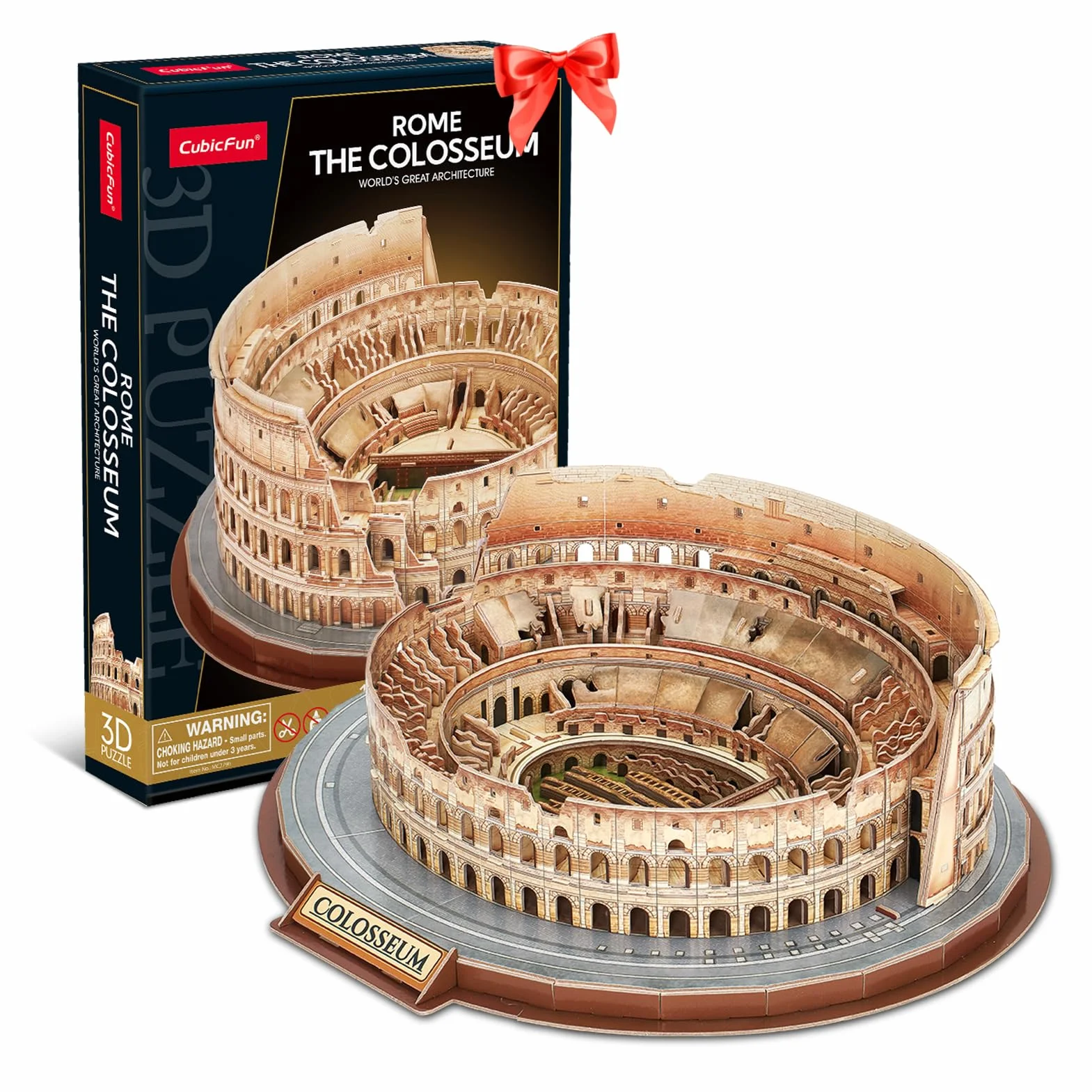 CubicFun Puzzle 3D Colosseo - Nuova Versione, Modellismo Architettonico Italia Puzzle, Kit Modello di Costruzione, Regalo per 10+, 163 pezzi