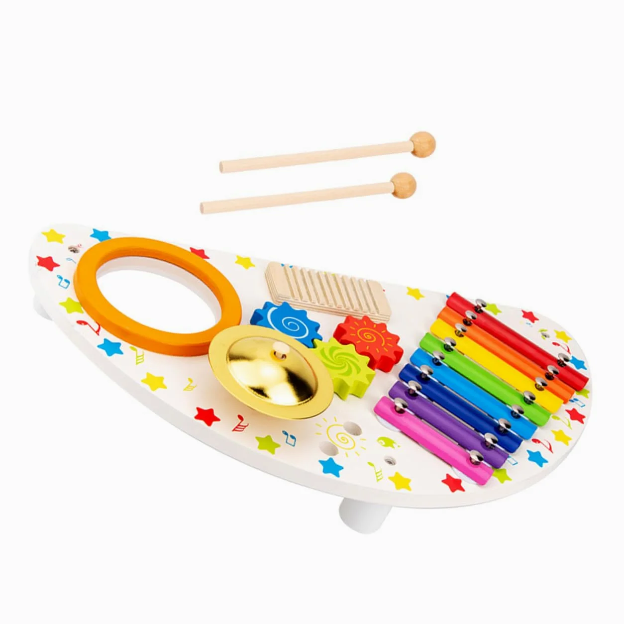 BESTonZON Xilofono in Legno Giocattolo Musicale per Ragazzo Ragazza Strumento Percussione Educativo