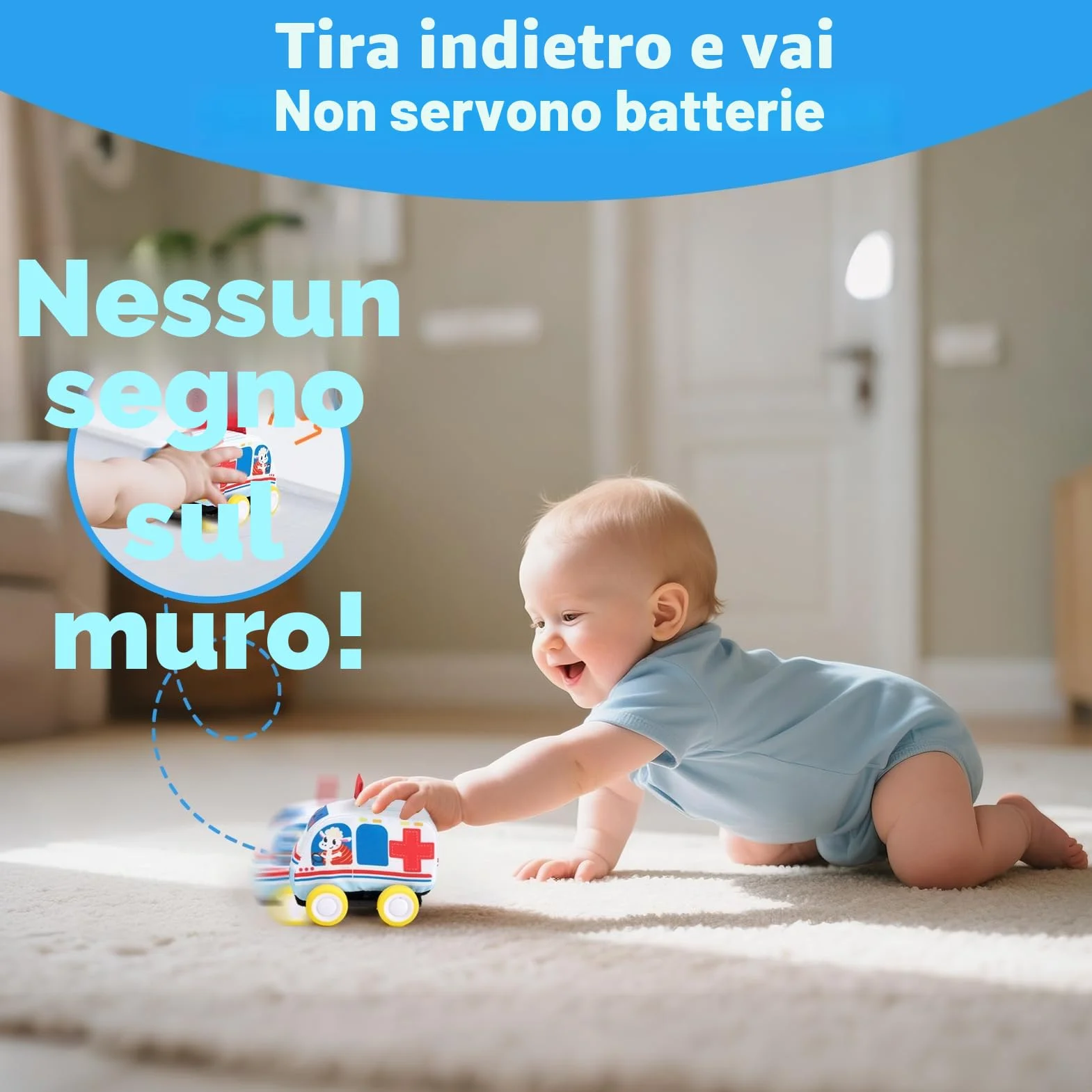 hahaland Giochi Neonato 6 9 12 Mesi - 4 PCS Peluche Macchinine per Bambini con 2 in 1 Borsa & Tappetino da Gioco - Giochi Montessori 1 Anno Regalo per Bimbo Bimba