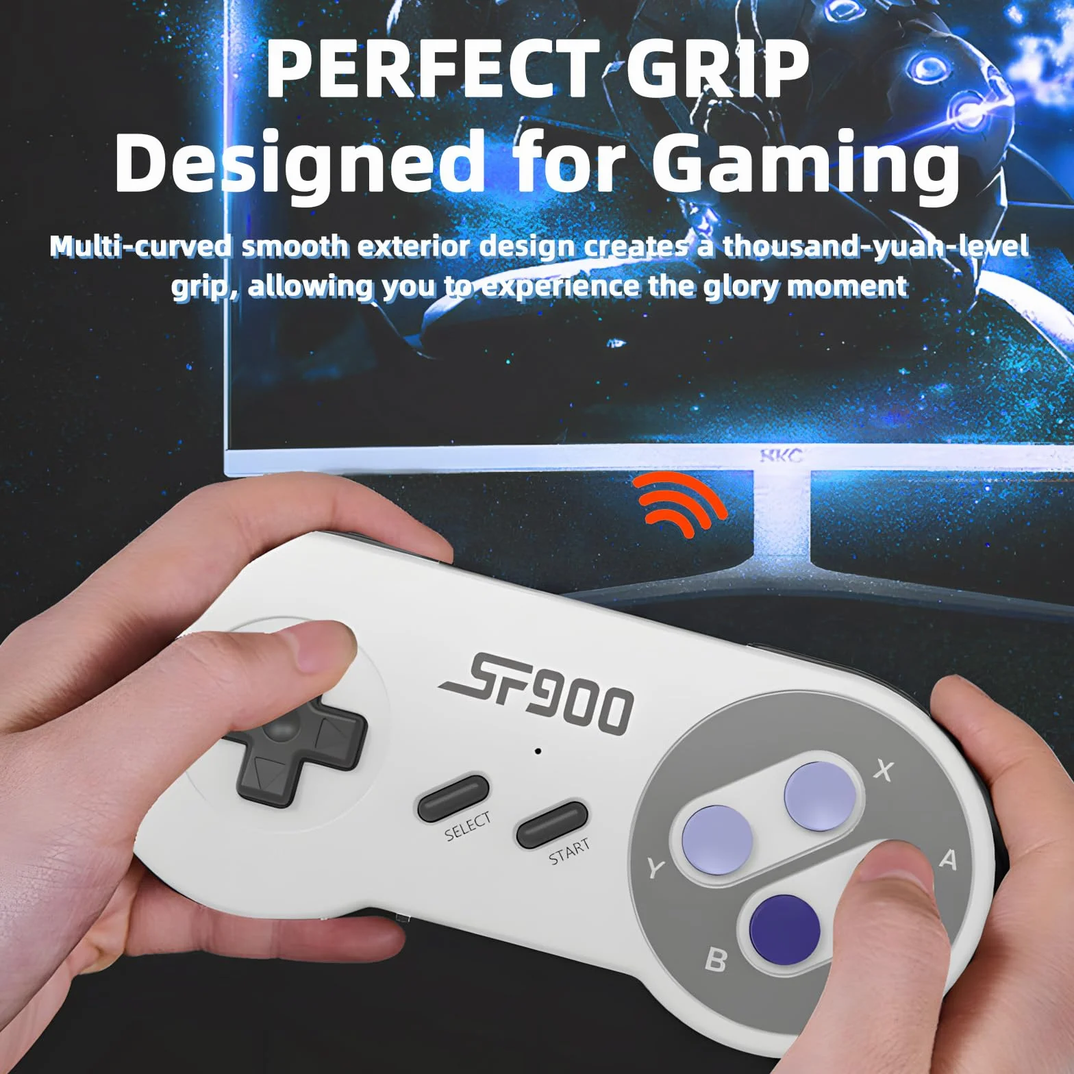 Console per Videogiochi Retrò,Console SF900,Console di Gioco USB Senza Fili,Scheda Integrata da 2.4 GB,Connessione Hdmi-Giochi Hd Nostalgici Retrò 5000