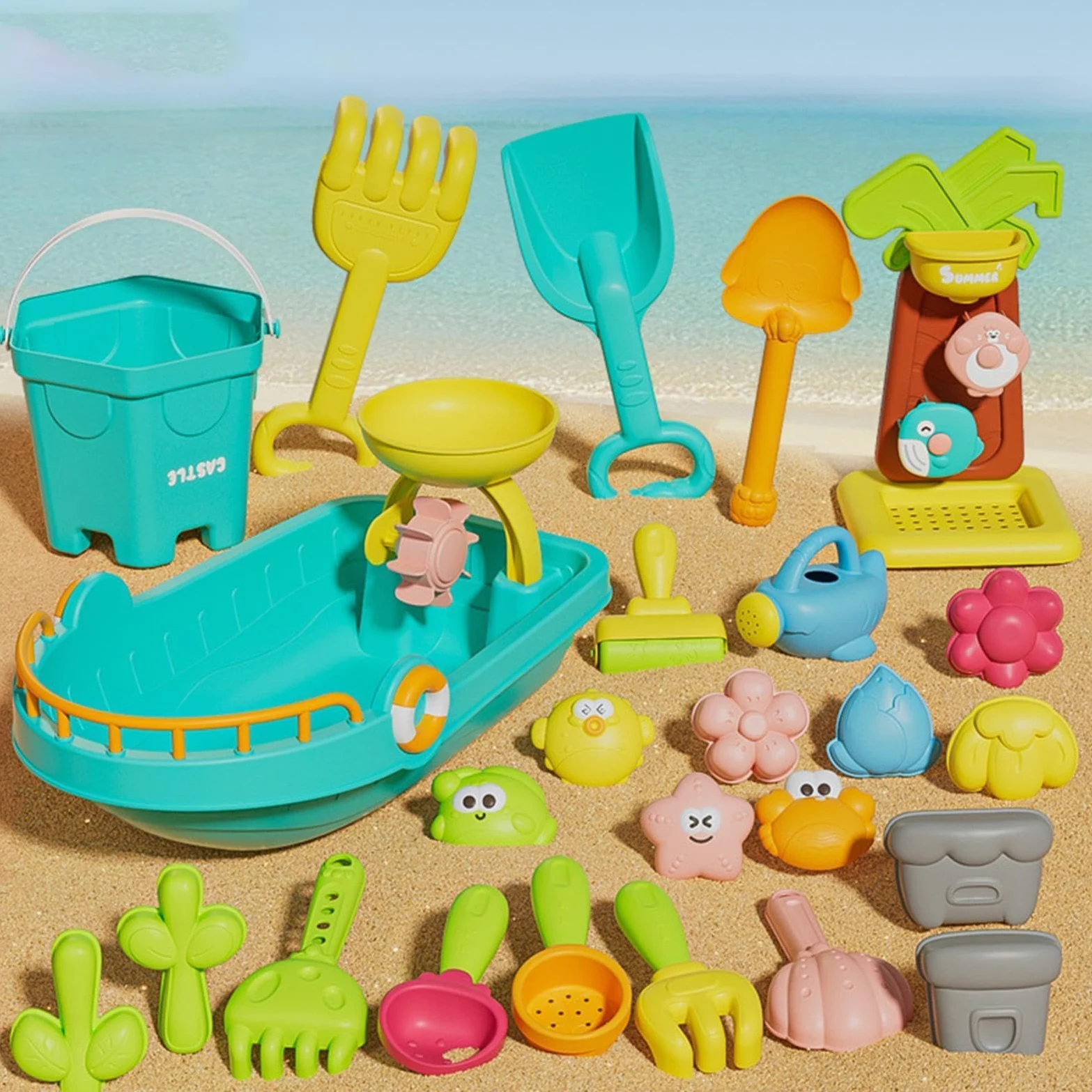 Giochi Di Sabbia Per Bambini All'Aperto venticinque pezzi di divertente | Giocattoli di Sabbia per Spiaggia Per Esterno, All'Aperto, Piscina, Acqua, Nuoto, Immersioni, Vacanze