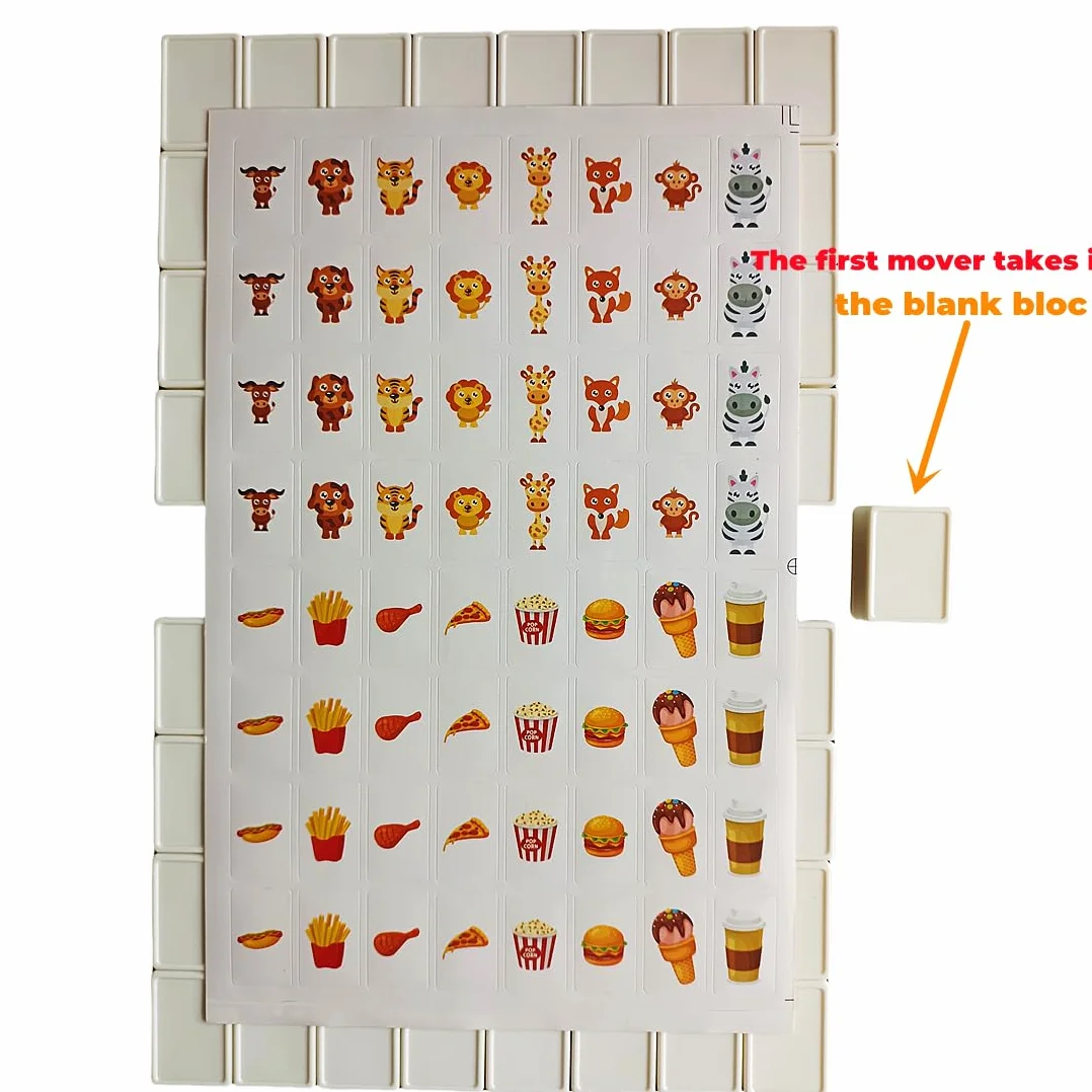 Confezione semplice,65 Blocchi 30mm Seaside Escape Game in Stile Mahjong,Gioco Seaside Escape Fuga da Tavolo,per Bambini,in ABS Plastico,Gioco di Fuga,con DIY Adesivi in PVC-Tre adesivi extra (Rosa)