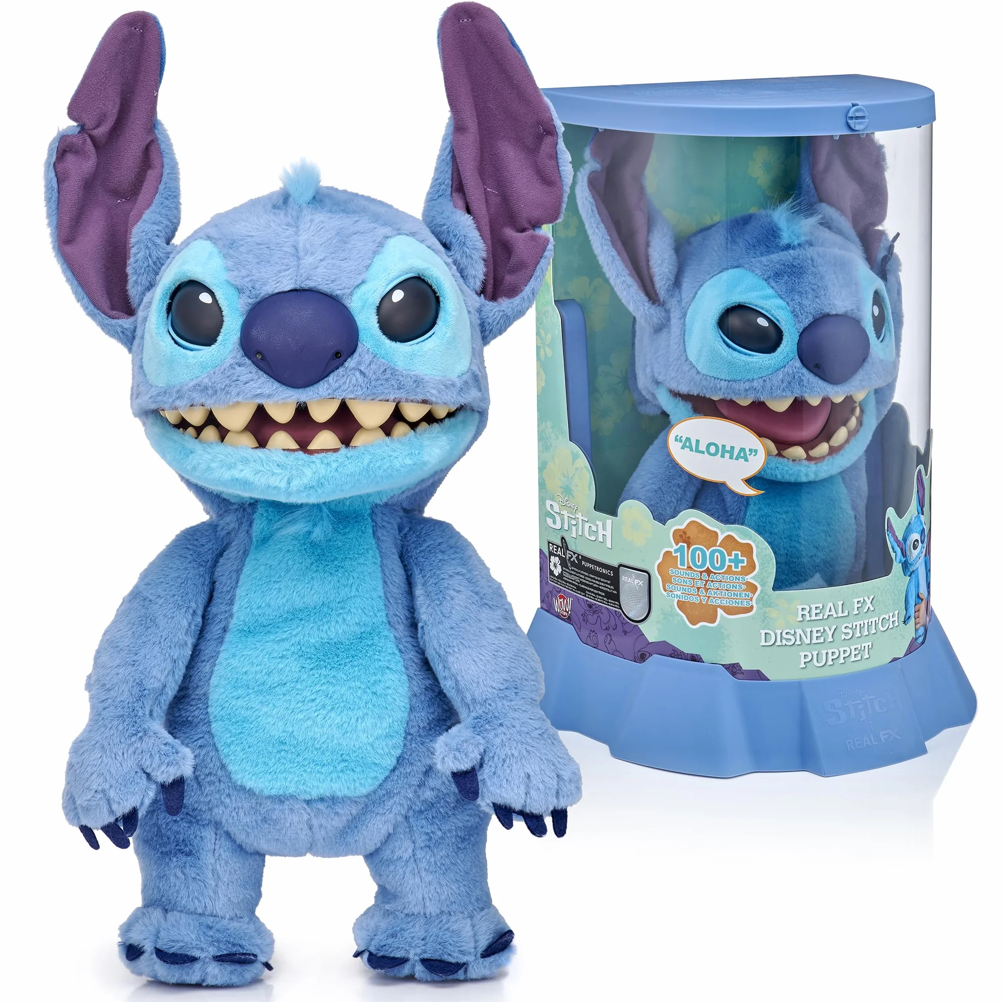 Disney Stitch Pupazzo Animatronico Peluche Real FX 100+ Azioni Suono 1a Edizione 6+