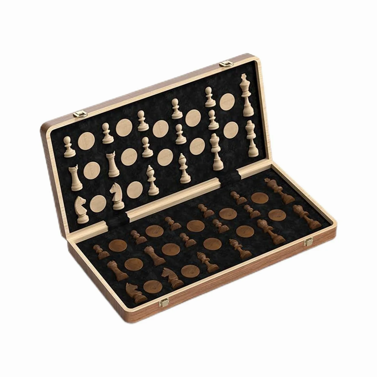 Scacchi Folding Design Set Scacchi Magnetico In Legno | Attività Interattive Per Viaggi Casa Aula Serate Familiari Esterno Sala D'Attesa