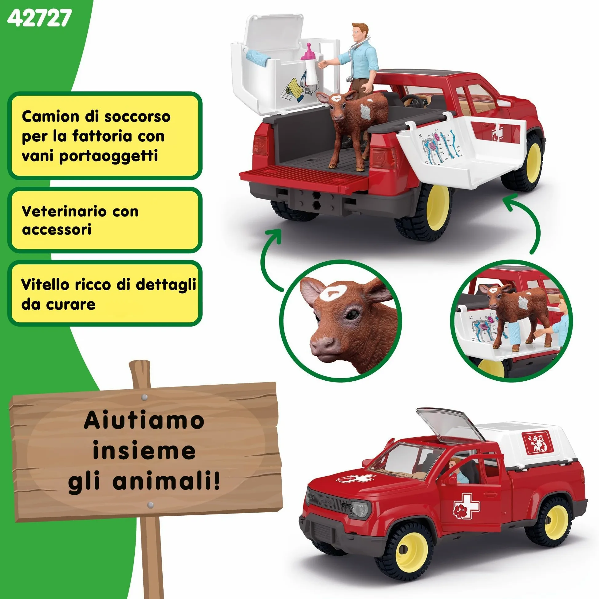 Schleich FARM WORLD | Missione del veterinario nella fattoria 42727