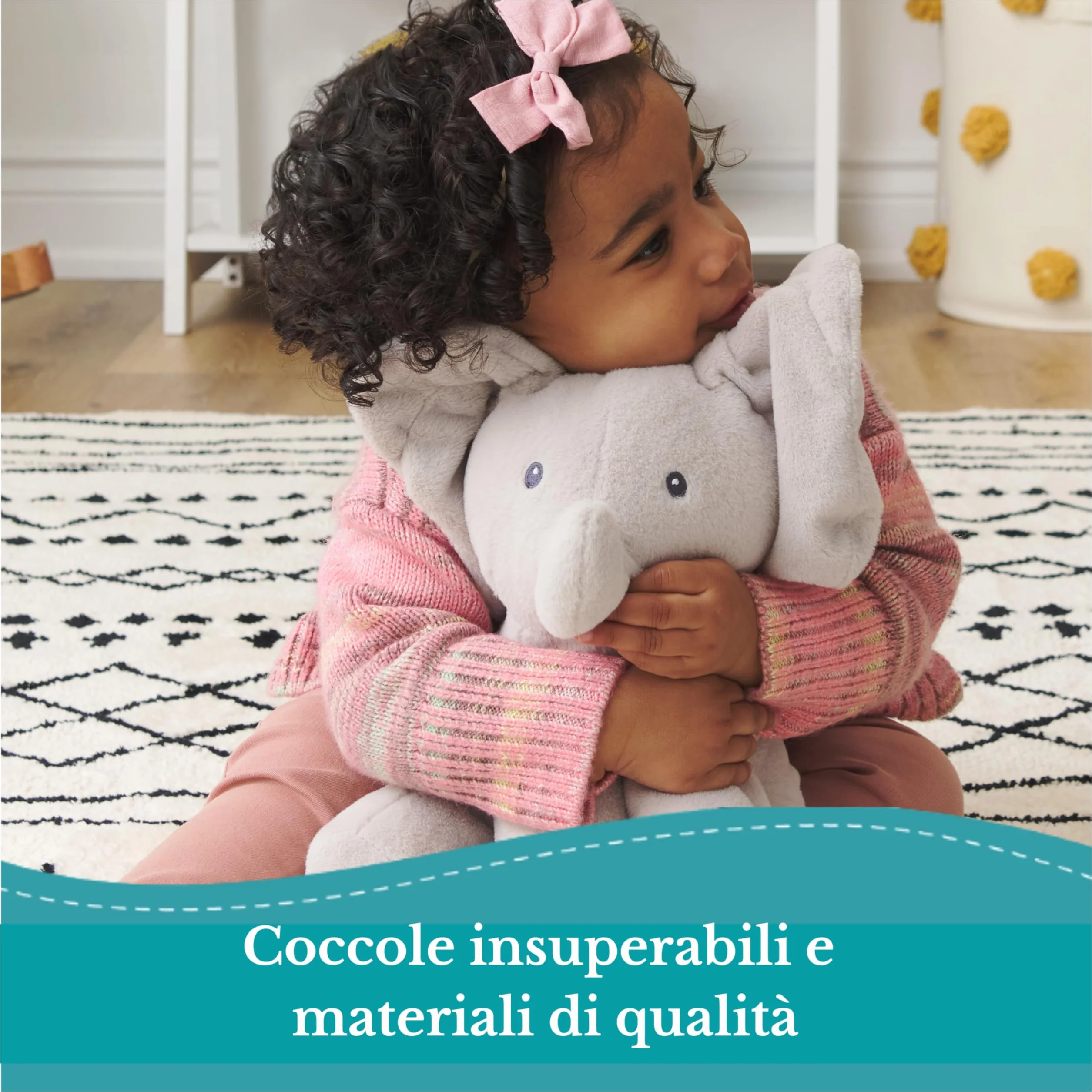 GUND Flappy Elefantino Peluche Interattivo, Canta e Parla in Italiano, Muove le Orecchie, Peluche di 30.5 cm, Peluche per Bambini, 10+ Mesi