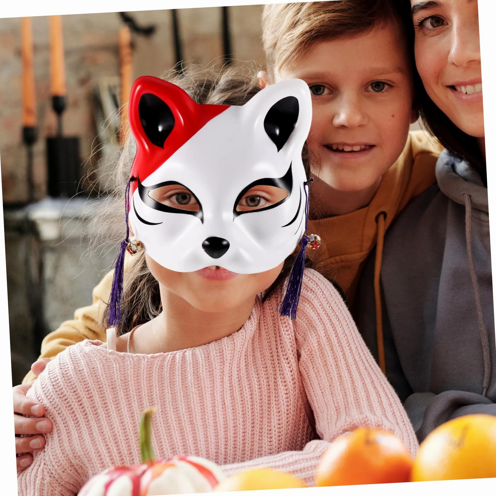 Alasum 10pezzi Maschera Animale Mezza Faccia Per Ragazzo Ragazza Di Maschere Da Cosplay Tema Gatto Per Feste Halloween e Performance