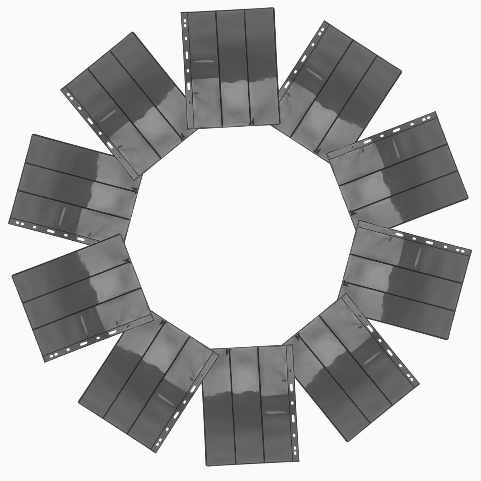 10 pezzi Pagine Album Doppia Faccia in PVC Nero per Collezionisti di Francobolli di Conservazione Leggeri e Facili da Usare per Raccoglitori da Pagine Extra per Ordinata