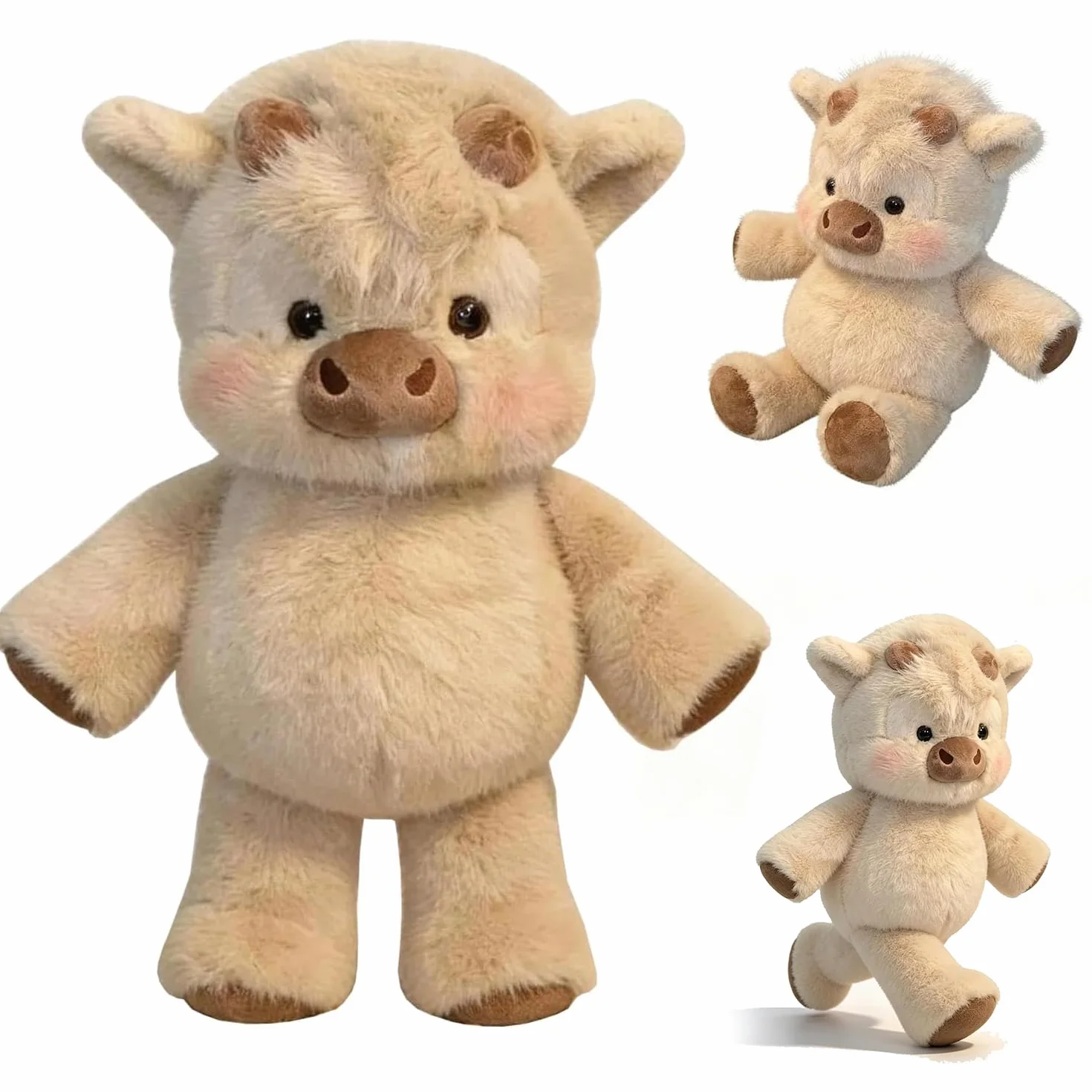 Peluche Che Corre, Peluche Di Cinghiale, Pe-luche Cinghiale Che Corre, Pe-luche Vitello Che Co-rre, Running Cow Plush, Mucca Morbido Pelu-che, Pelu-che Highland Cow, Regalo per Fan e Famiglia
