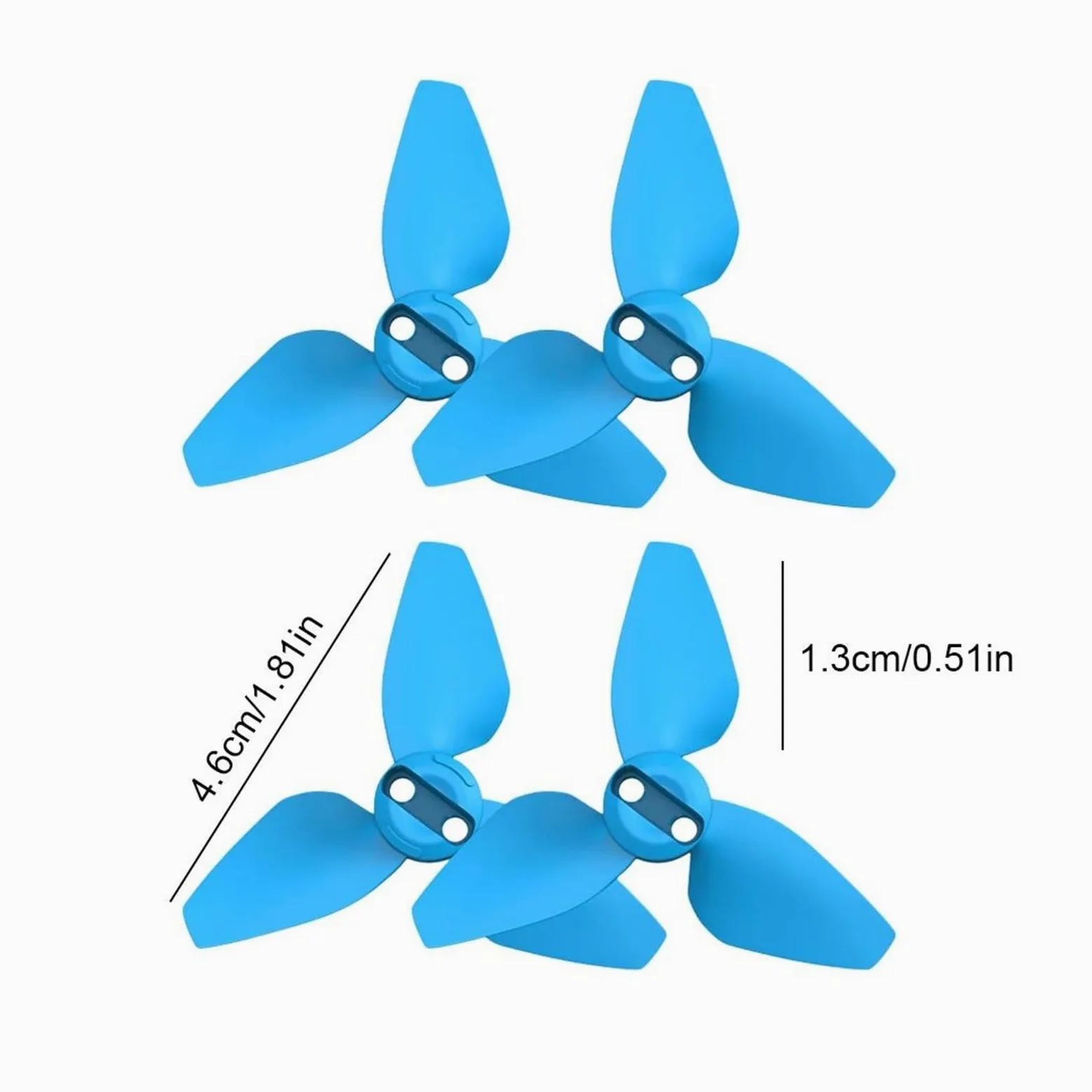 Pezzi di Ricambio Pala dell'elica 2 Coppie di eliche per DJ&I per droni per Ne&o(Blue)