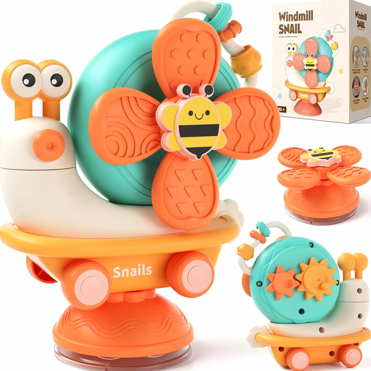 VORENUS Seggiolone Ventosa per Bambini 6 Mesi Montessori Sensoriale Giochi Neonato 6-9 Mesi Educativo Attività Giocattoli Bambini con Ventose Regalo Bimbo 1 Anno 12 Mesi
