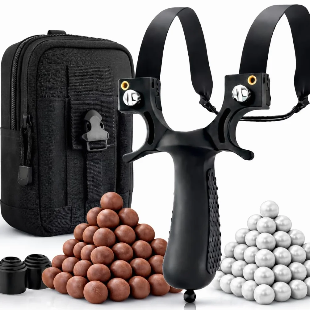 Dispositivo Sportivo - 3 Fasce Elastiche - 400 Palline Argilla e Acciaio – Borsa Portatile- Idea Regalo – Gioco all’Aperto Professionale di precisione