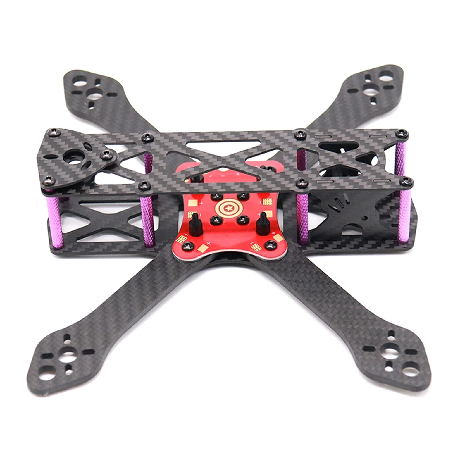Kit telaio in fibra di carbonio con passo 220mm e braccio da 4mm Racing Drone Quadcopter FPV Martian II Bracci del telaio del quadricottero (Color : Frame Kit)