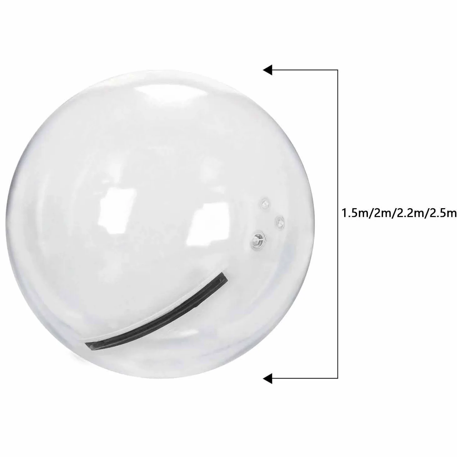 Palla da passeggio per acqua con pompa ad aria, palla galleggiante trasparente gonfiabile per piscina, piscina, intrattenimento acquatico, palla gonfiabile in PVC, per piscina/lago/fiume (diametro 2,2