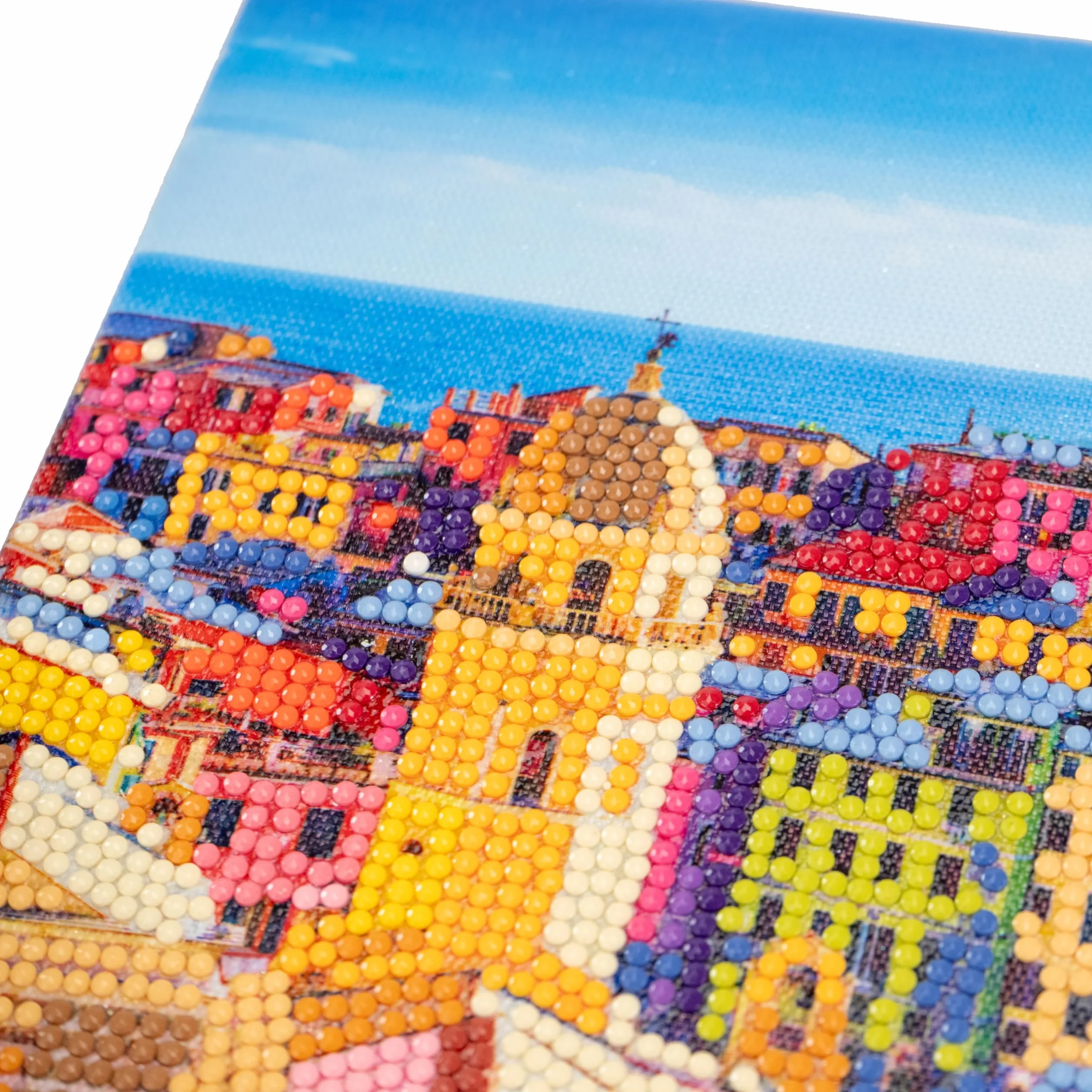 DIAMANTINY Level Up - QUADRO - Creative Art, Diamond Painting Kit, crea il mosaico Cinque Terre