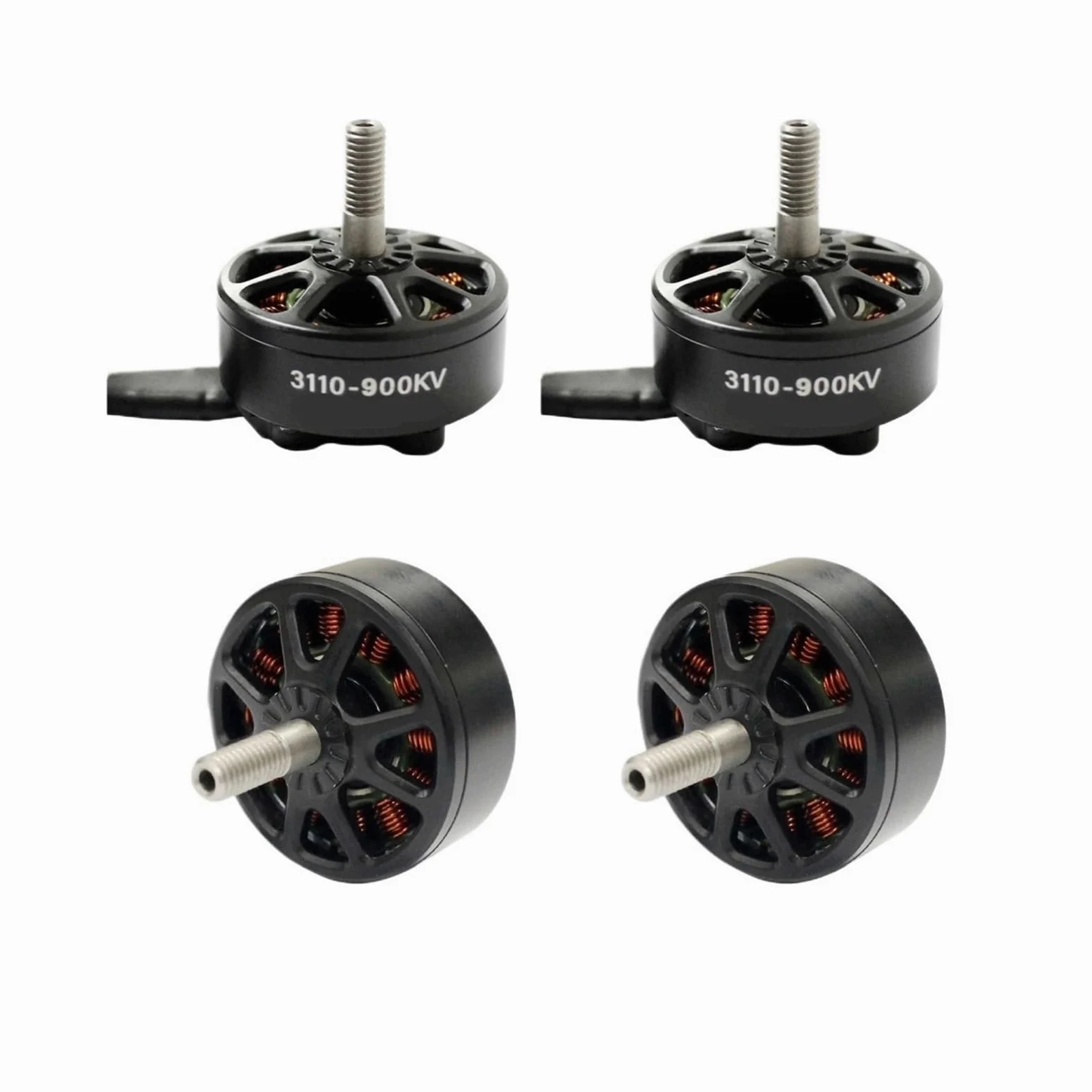 Motore senza spazzole 3110 900KV 1/4 pezzi 6S 9-10 pollici | Motore brushless 3110 900KV, Lipo 6S, elica da 9-10", stile libero, lungo raggio(3110-900KV-4PCS-)