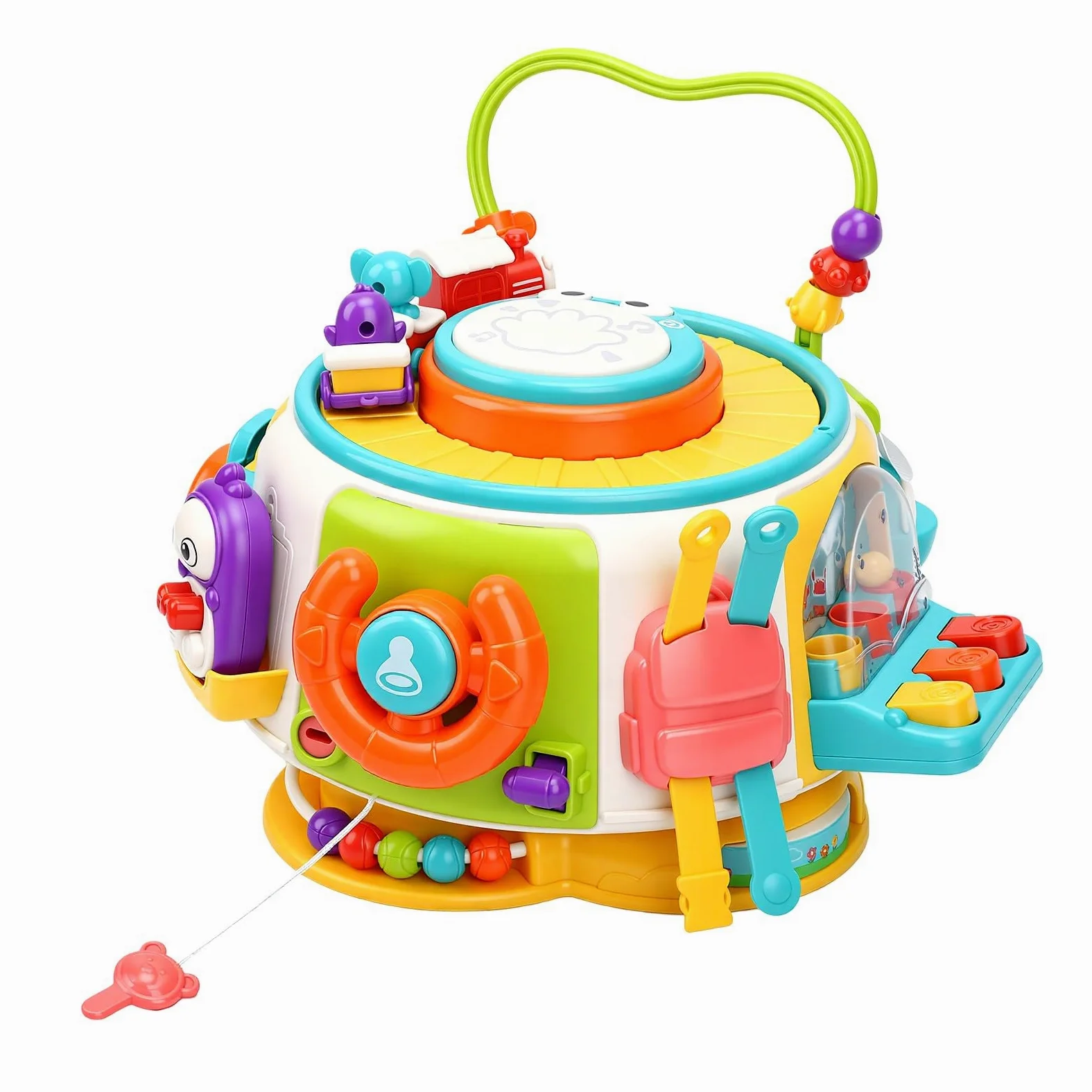Activity Cube Baby, Giocattolo Educativo 6 Facce con Coordinazione | Materiale in ABS e Silicone, Gioco Interattivo Senza Batterie, Giocattolo per lo Sviluppo Sensoriale dei bambini.