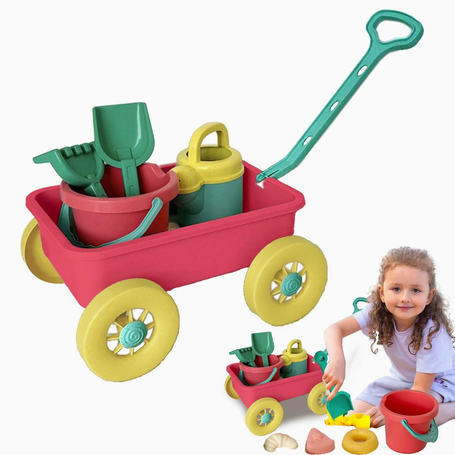 Beach Toys, Kit di costruzione di sabbia 8 pezzi giocattoli di sabbia per | Playset esterno interattivo per spiaggia di mare al di fuori del campeggio