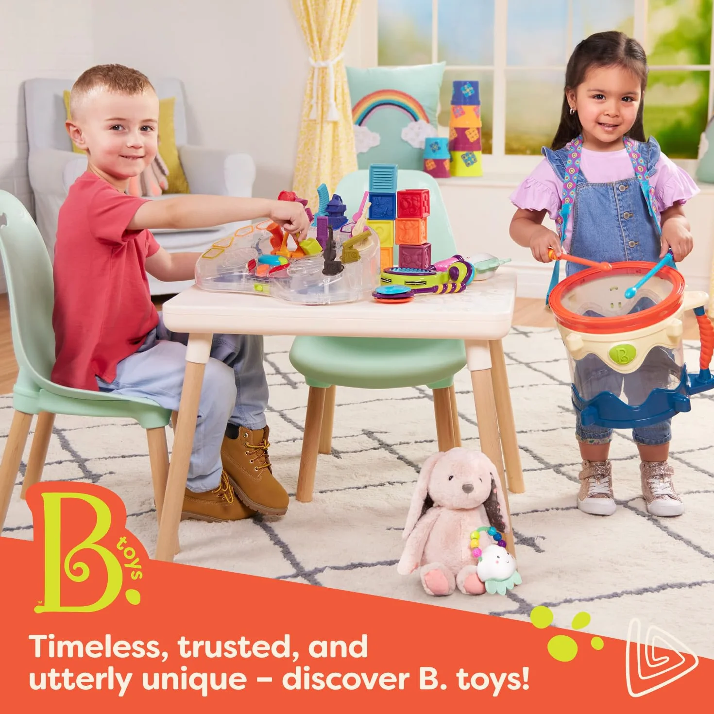 B. toys Youniversity, cubo attività in Legno con 6 Lati di Gioco | Centro attività con 6 lati di gioco, alfabeto, numeri, forme, perline e percorsi; struttura in legno massello; 1+ anni