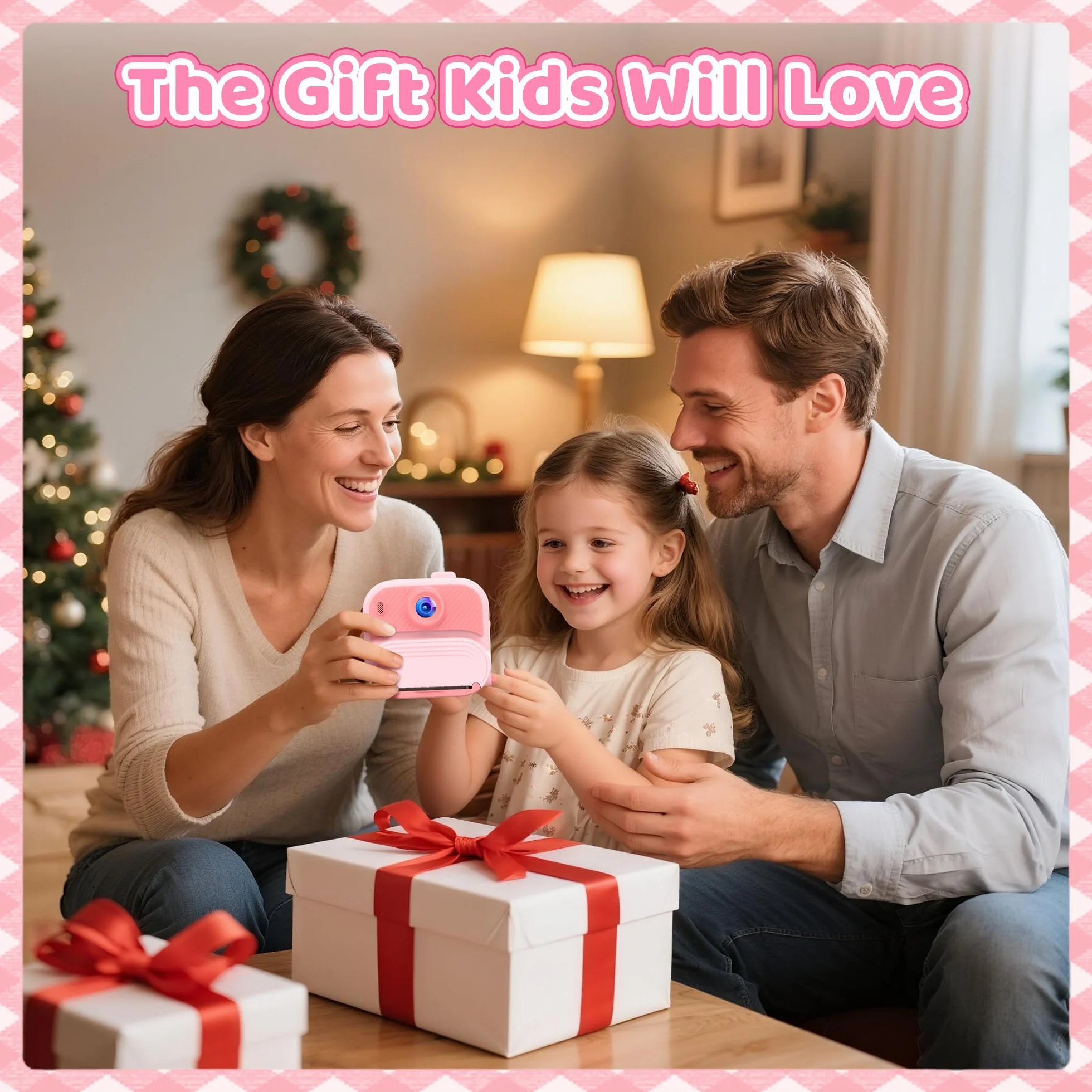 Fotocamera Digitale Bambini 32GB Istantanea Rosa Regalo Natale Compleanno