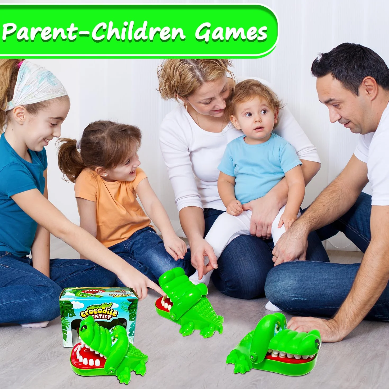Piccoli Denti di Coccodrillo Giocattoli Gioco per Bambini, Coccodrillo Giocattolo, Coccodrillo Mordere Dito Dentista Giochi Divertenti Giocattoli, Gioco di Feste Regalo per Bambini Adulti