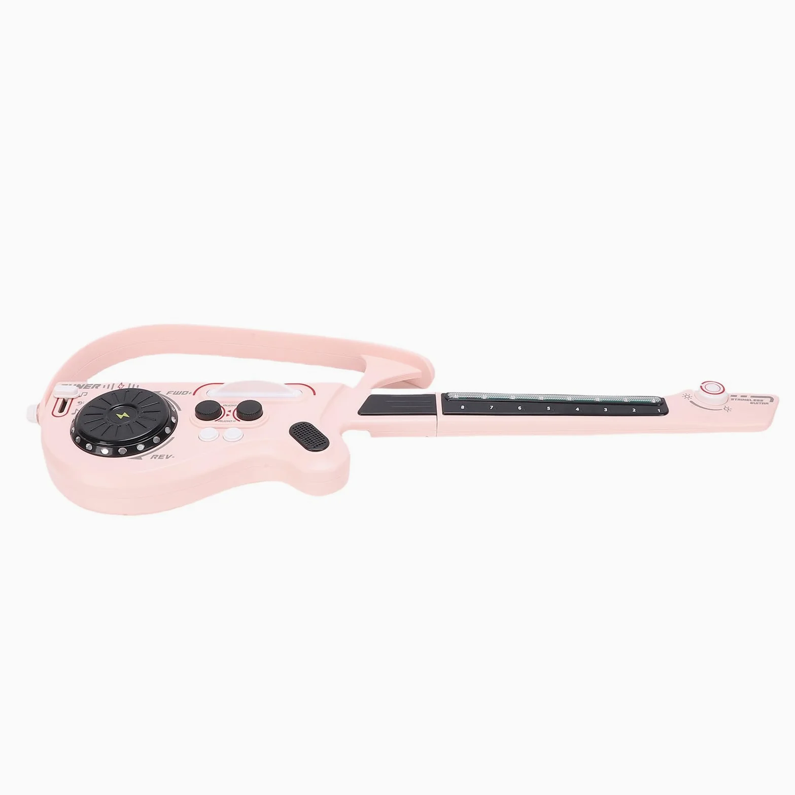 Topiky Giocattolo per Chitarra Intelligente Senza Corde per Chitarra Elettrica Pieghevole per Bambini per Bambini di età Superiore a 3 Anni (PINK)