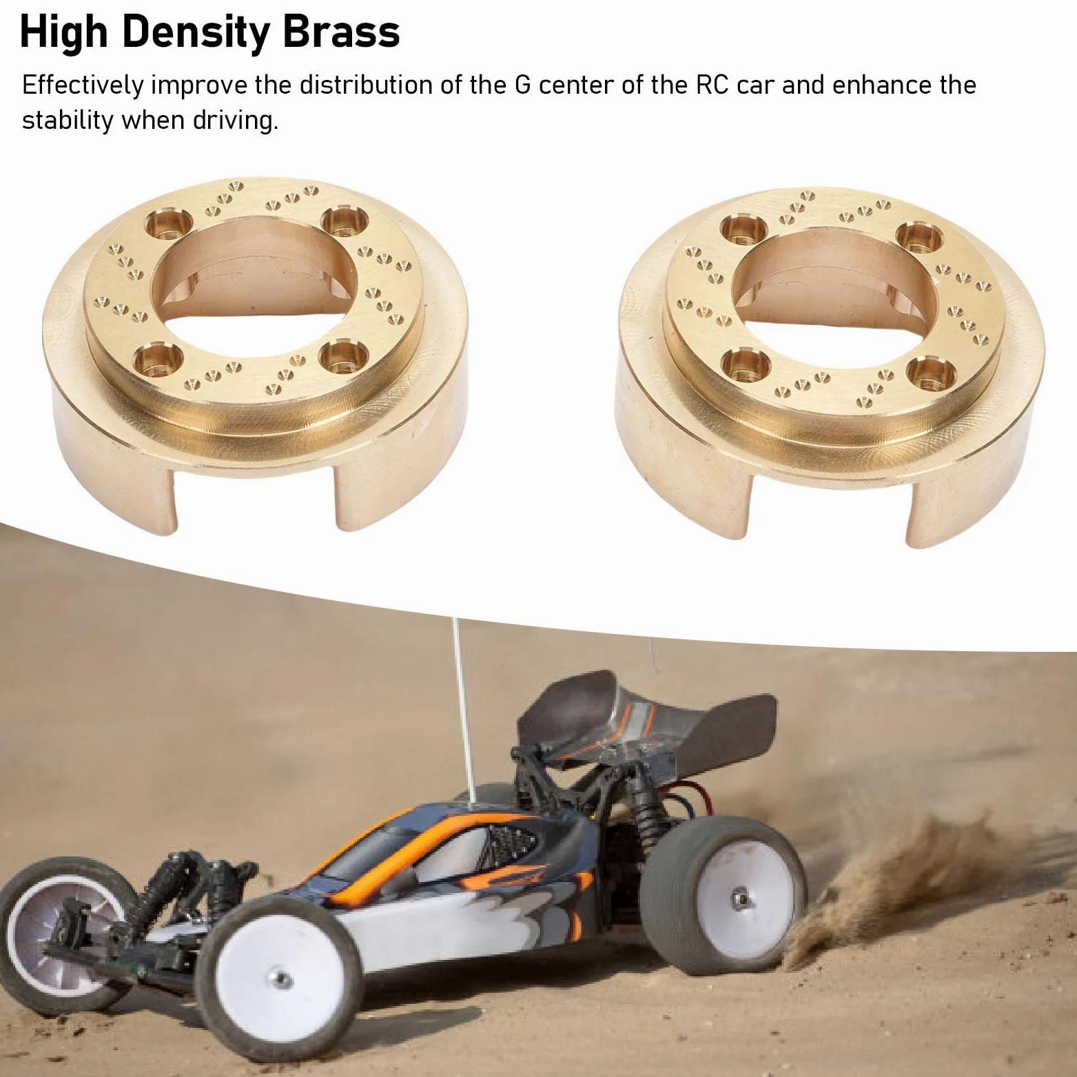 Kit di ricambio per ruote RC in metallo, installazione simmetrica per una maggiore stabilità, parti di aggiornamento per auto RC 1/7