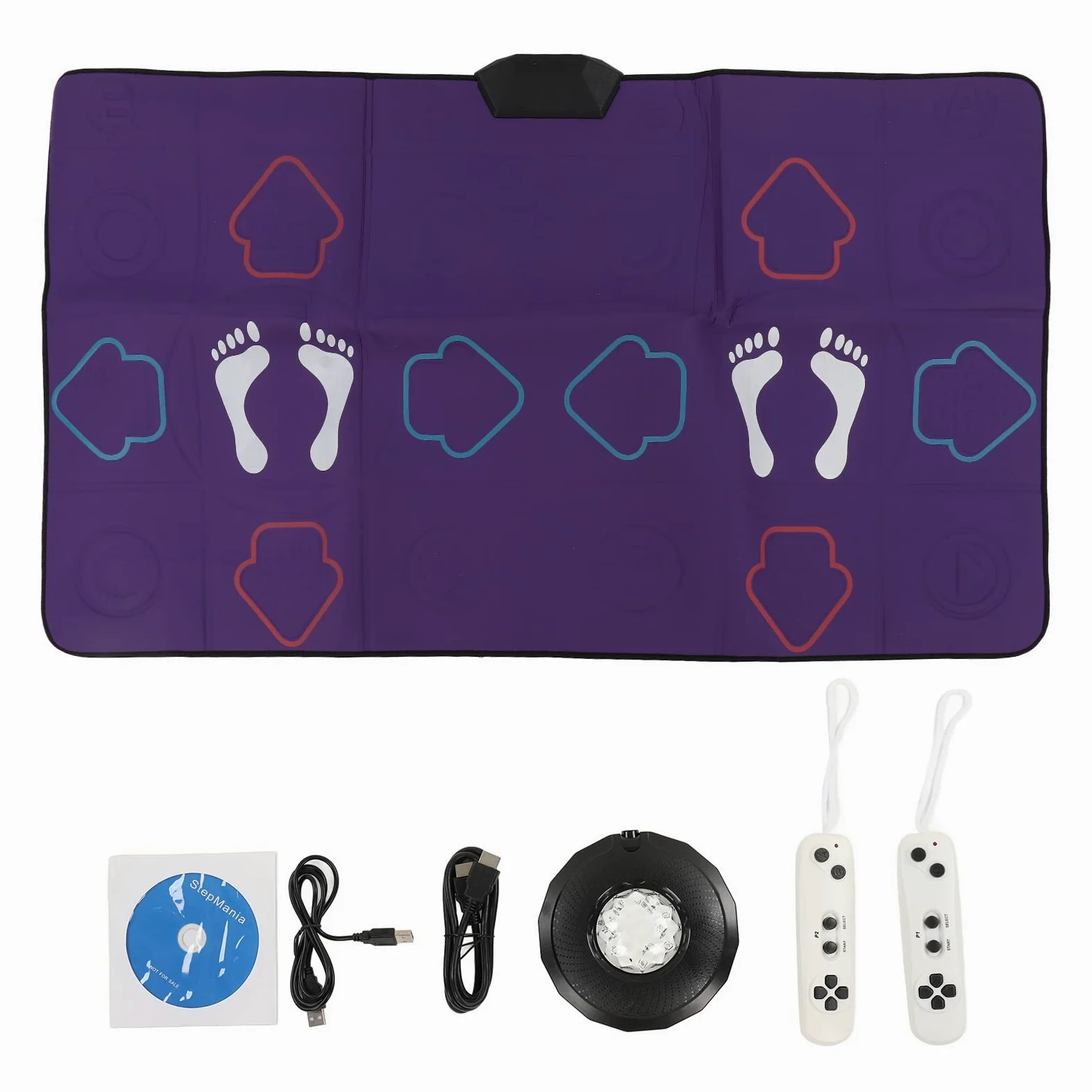 Fabater Giochi di Tappetino da Ballo per la TV, Tappetini da Ballo Elettronico Musicali Wireless con Videocamera HD, Pad da Doppio Utente, Step Pad da Danza Antiscivolo, Tappetino
