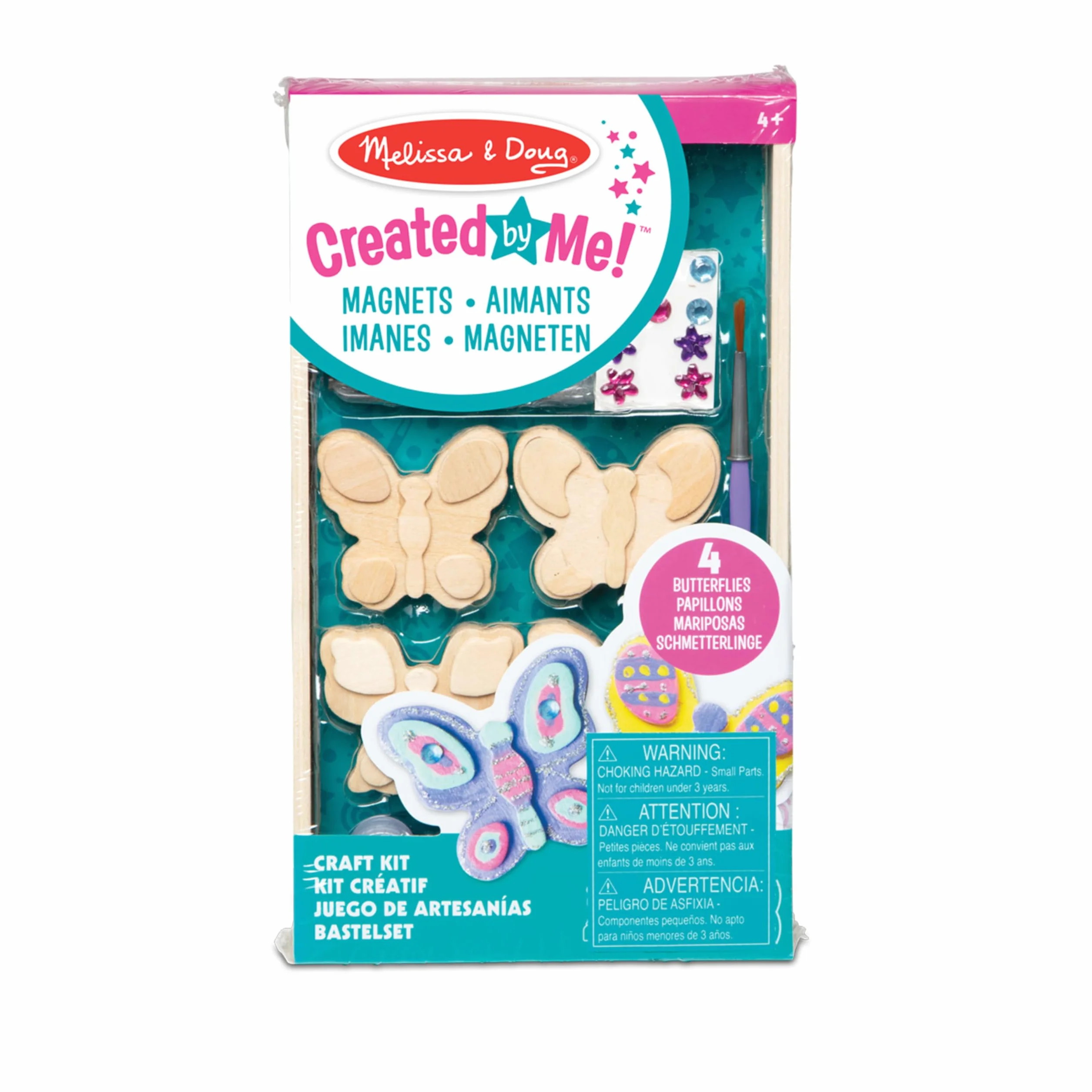 Melissa & Doug 19515 - Decora da Te: Magneti di Legno a Forma di Farfalla