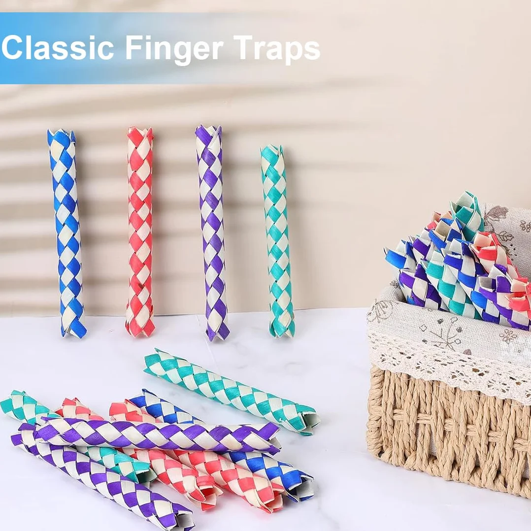 Pezzi Chinese Finger Traps Colori Assortiti per Feste di Compleanno