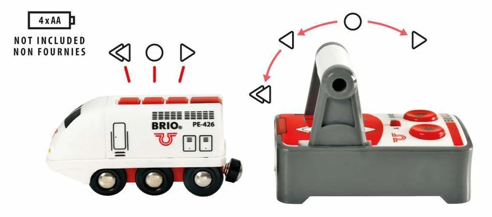 BRIO World – Treno Passeggeri Telecomandato | Accessorio Pista In Legno Per Bambini | Treno Brio Bambini 3 Anni O Più | Idee Regalo | Regalo 3 Anni