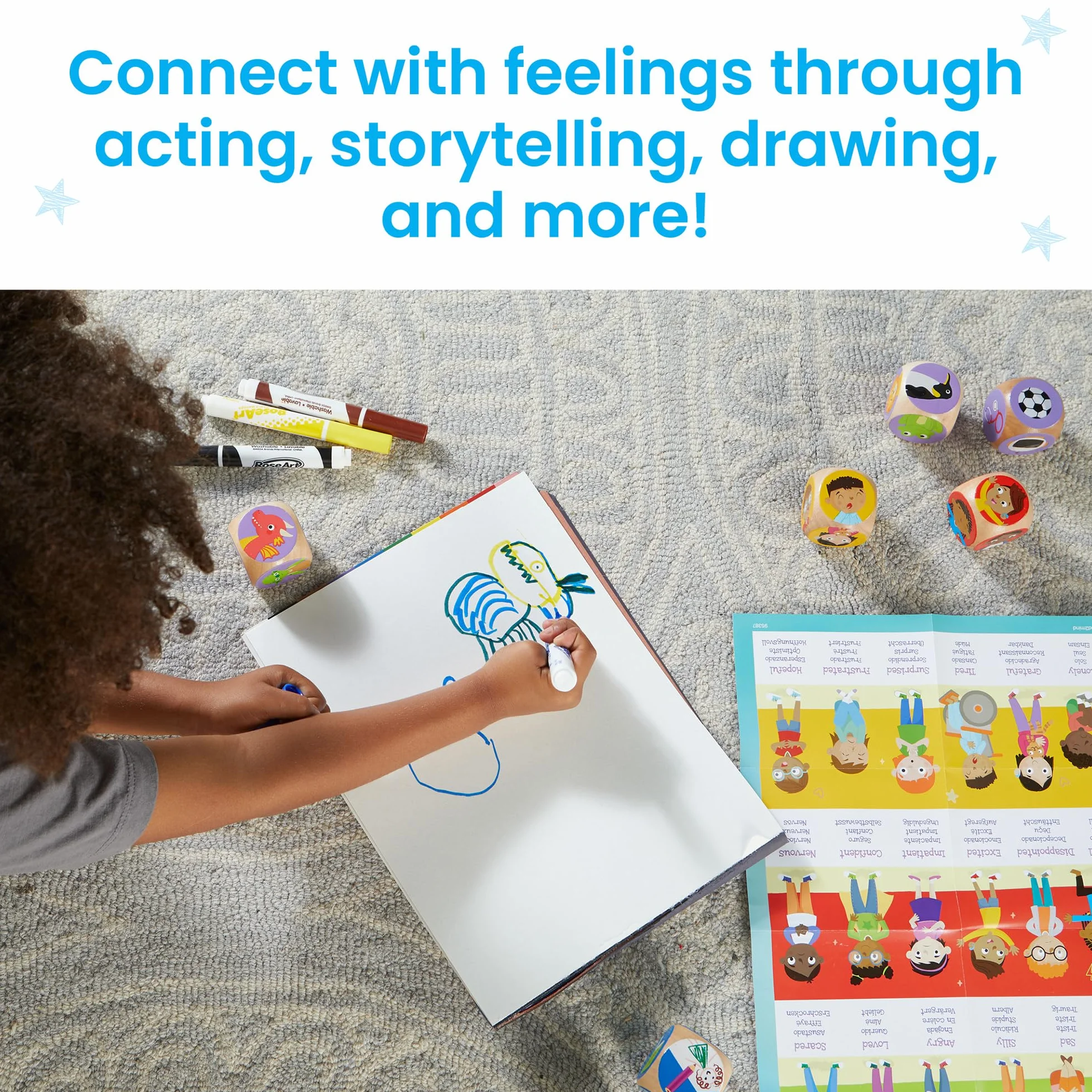 Gioco dei Dadi dei Sentimenti Learning Resources, attività di apprendimento Socio-emotivo, dai 5 Anni in avanti, 8 Pezzi, Giochi con Il Dado per la Famiglia, Giochi sulle Emozioni