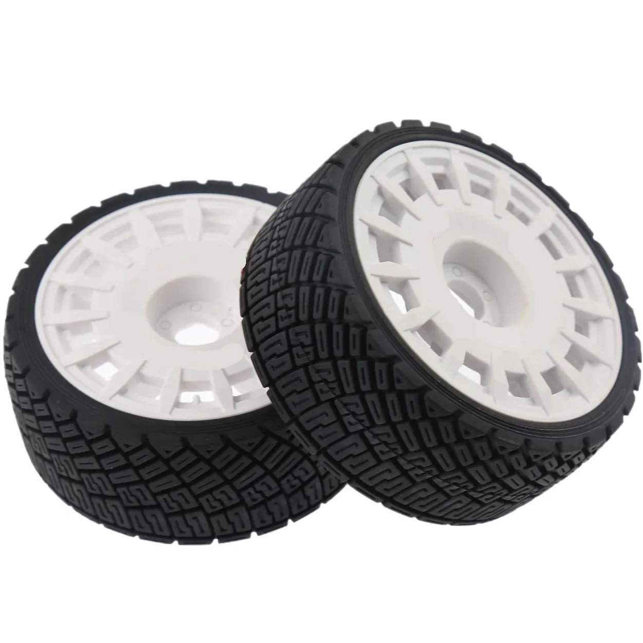4PZ Gomme Rally RC 100mm 1/7 1/8 Esagono 17mm | ARRMA, Traxxas, Redcat, Team Losi, Kyosho, HPI WR8, HSP(White)