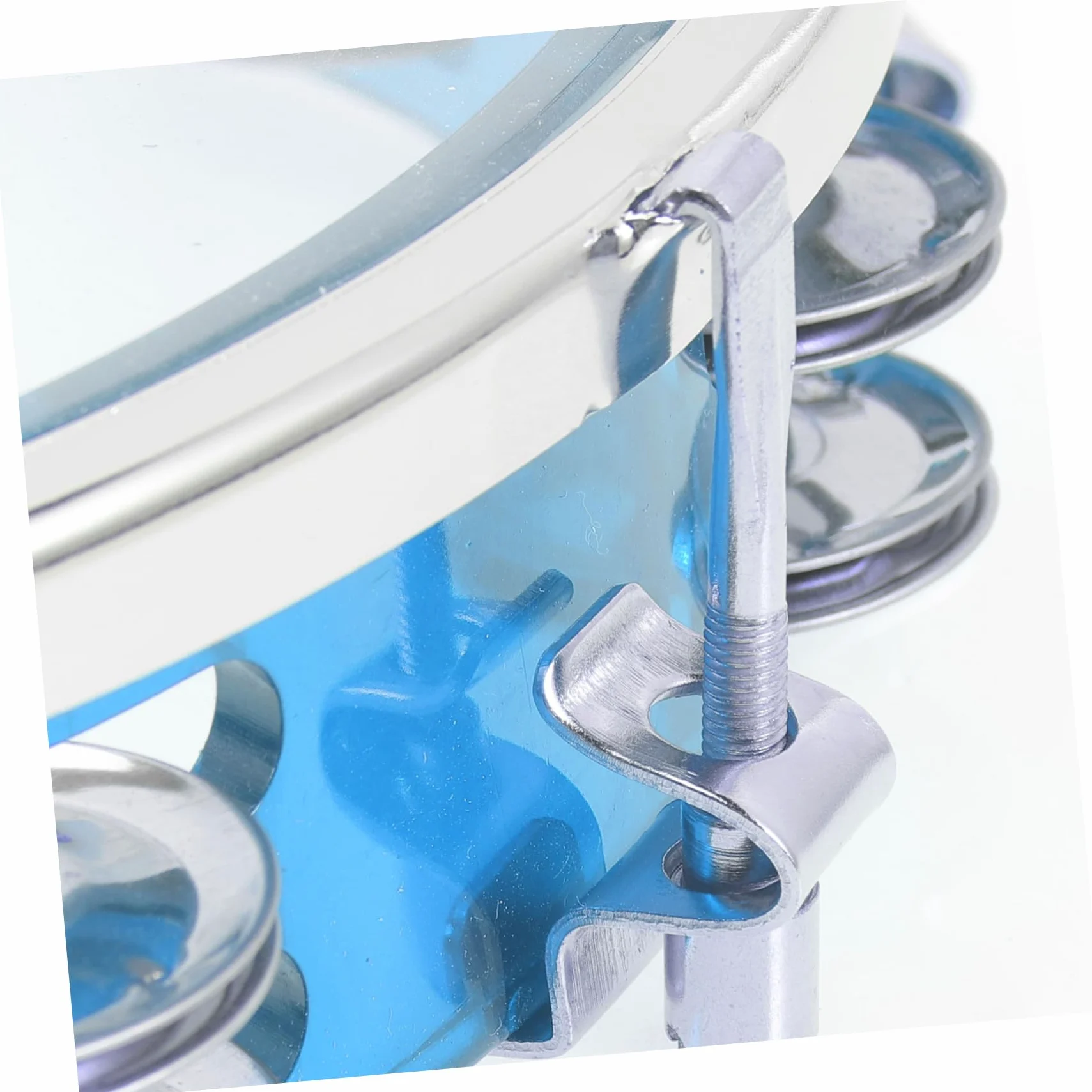 Tambourine per Mano Strumento Musicale Percussione Leggero Sonoro Resistente per Feste e Attività Allaperto Blu