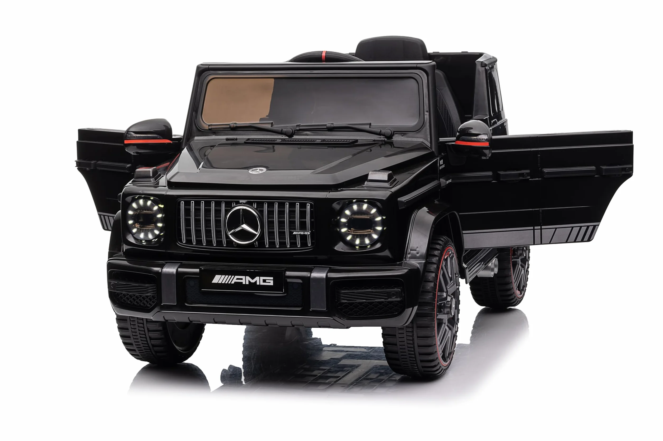 Mercedes G63 AMG Macchina Elettrica per Bambini con Telecomando, Veicolo Elettrico 12V, Auto Elettrica per Bambino /2+1 velocità/Clacson/LED/Musica (Nero)