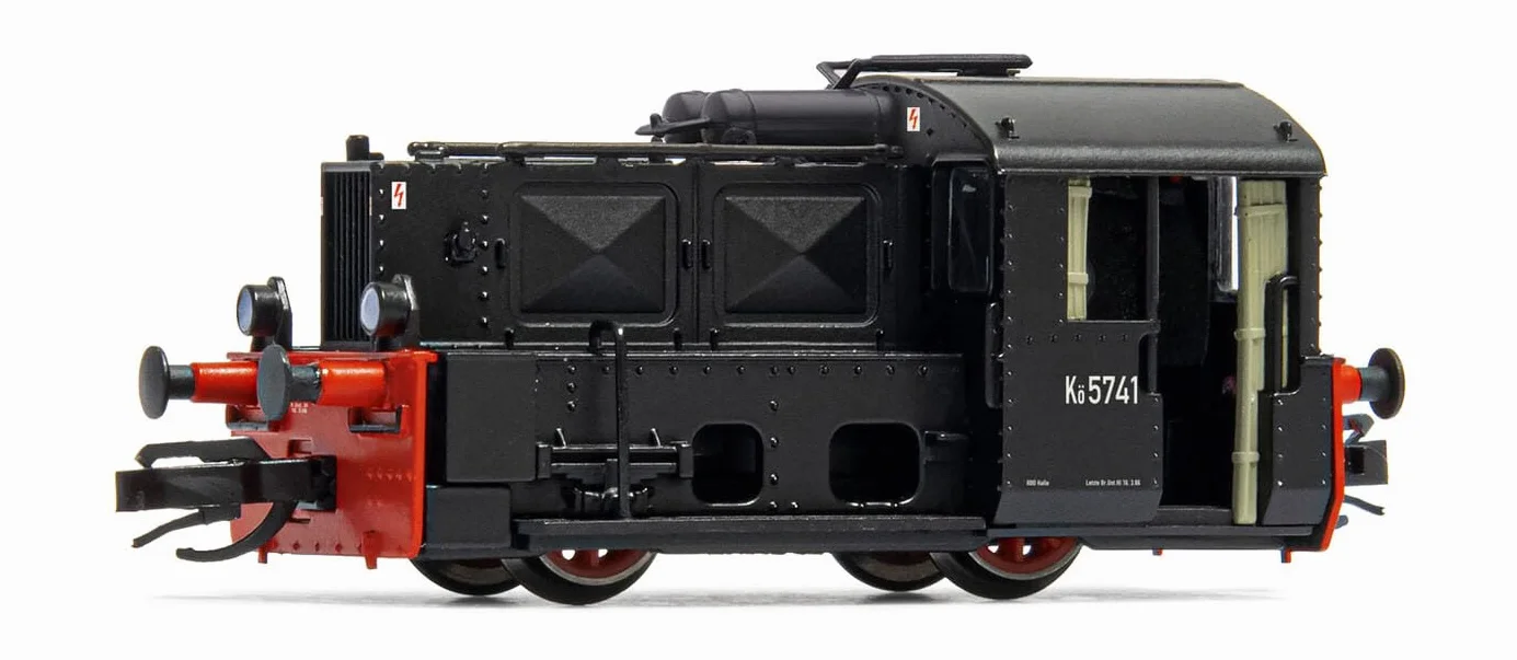ARNOLD TT HN9064 DR, locomotiva diesel di manovra Kö II, cabina aperta, livrea nera, Locomotiva Diesel ep. III