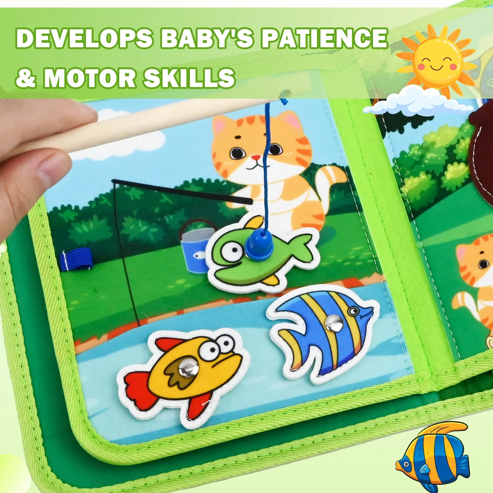 Busy Board Montessori 1 Anno, Quiet Book Sensoriale Educativo Feltro Valigetta Giochi Montessori 1 2 3 Anni, Giochi Libro Interattivo Tavolo Pannello attività Didattici Regalo Bimbo