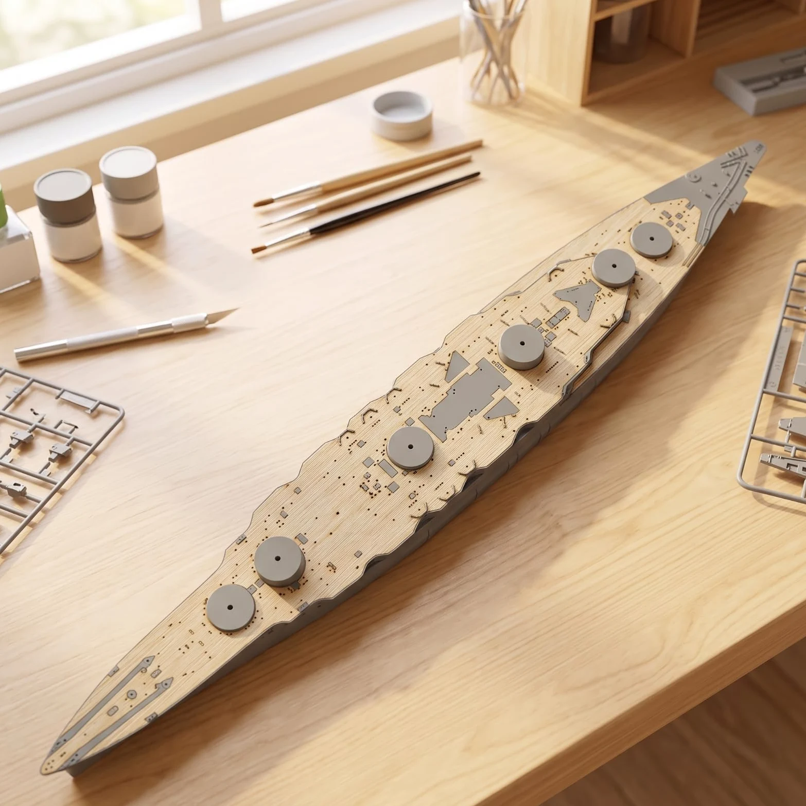 Ponte in Legno con di Ancora | Realistico, Ponte in Legno con di Ancoraggio, Facile da Montare, Modellismo, Collezionisti