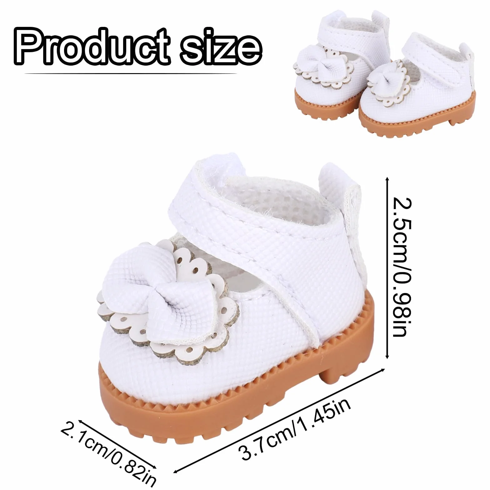 Mikovivi Mini scarpe per bambole, 17 cm, accessori eleganti per bambole da 17 cm