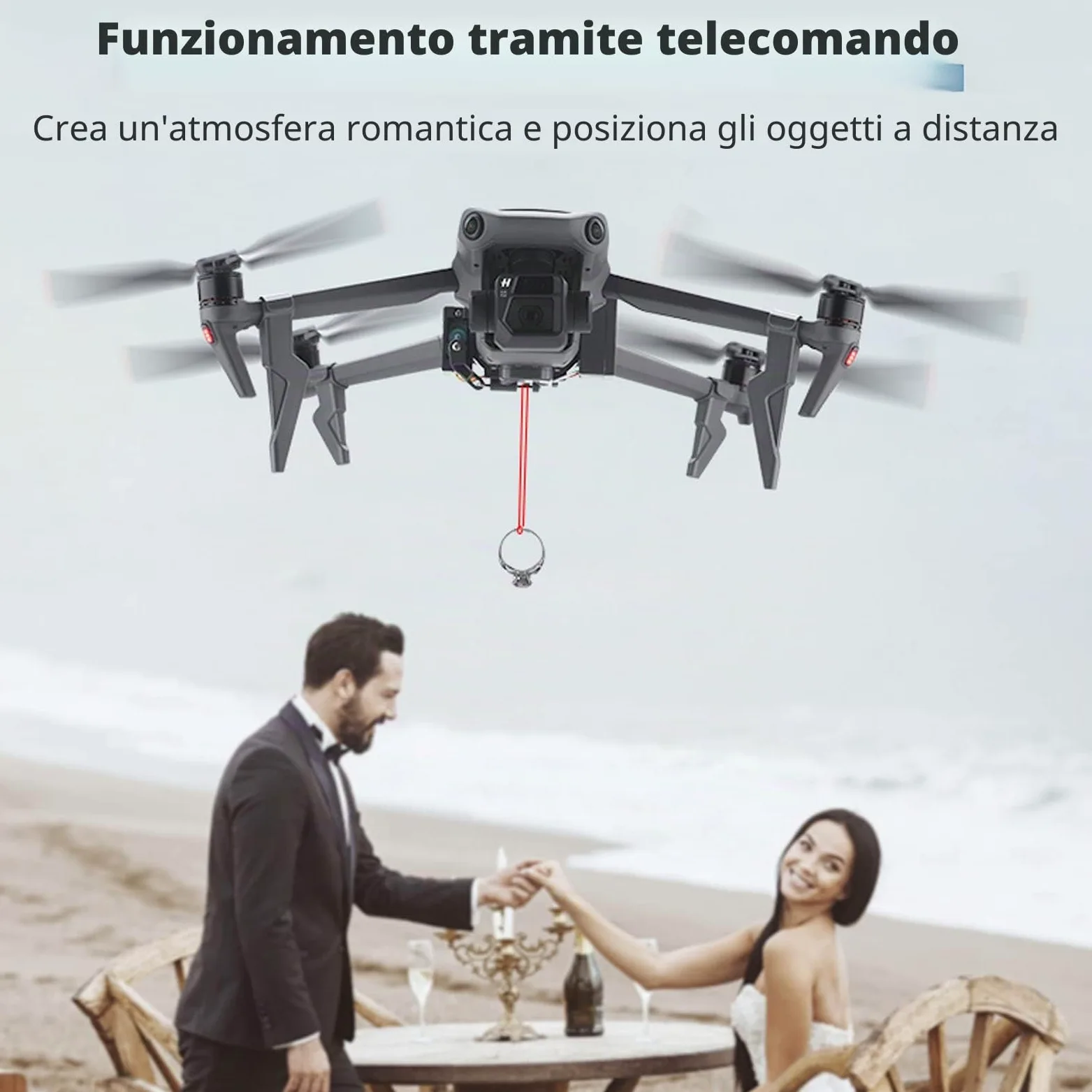 Drone Airdrop System, Durevole Airdrop in ABS con Carrello di Atterraggio per 3