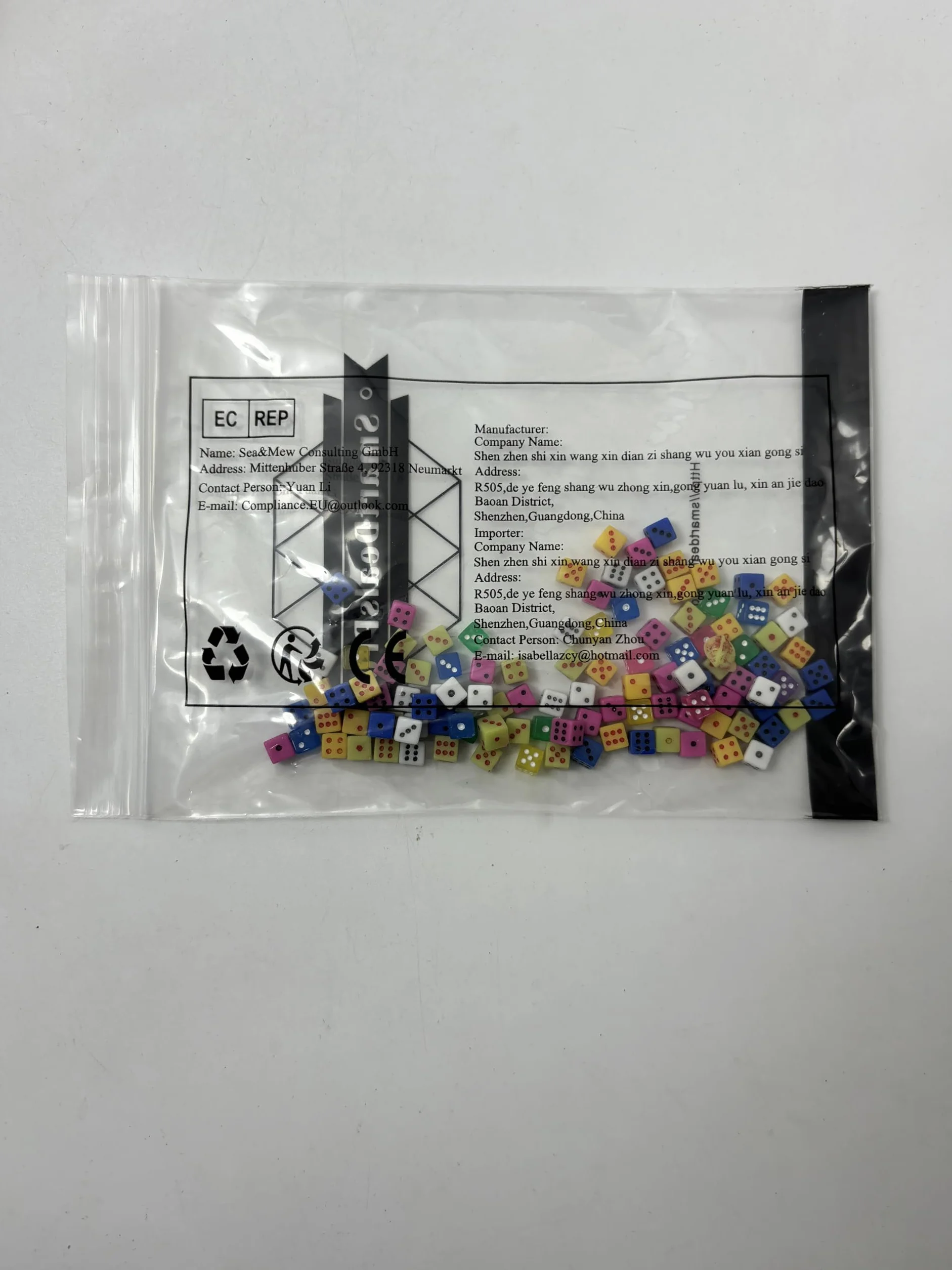 Smartdealspro 100 mini dadi quadrati assortiti D6 per attività a tema casinò, giochi da tavolo, insegnamento matematica, feste (5mm)