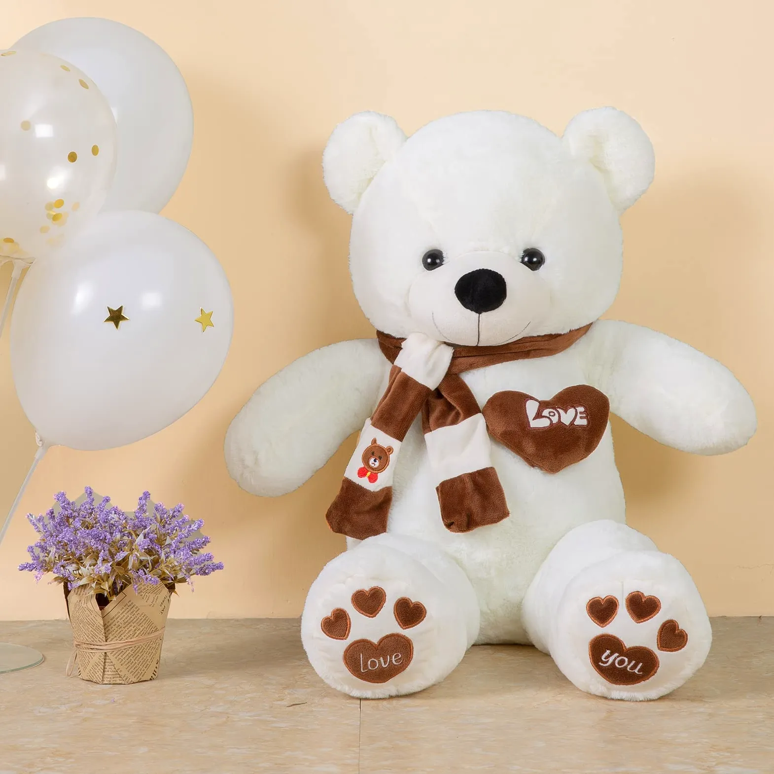 YunNasi Orso di Peluche Gigante Orsacchiotto Gigante | Morbido Peluche Giganti Bianco XL Bianca