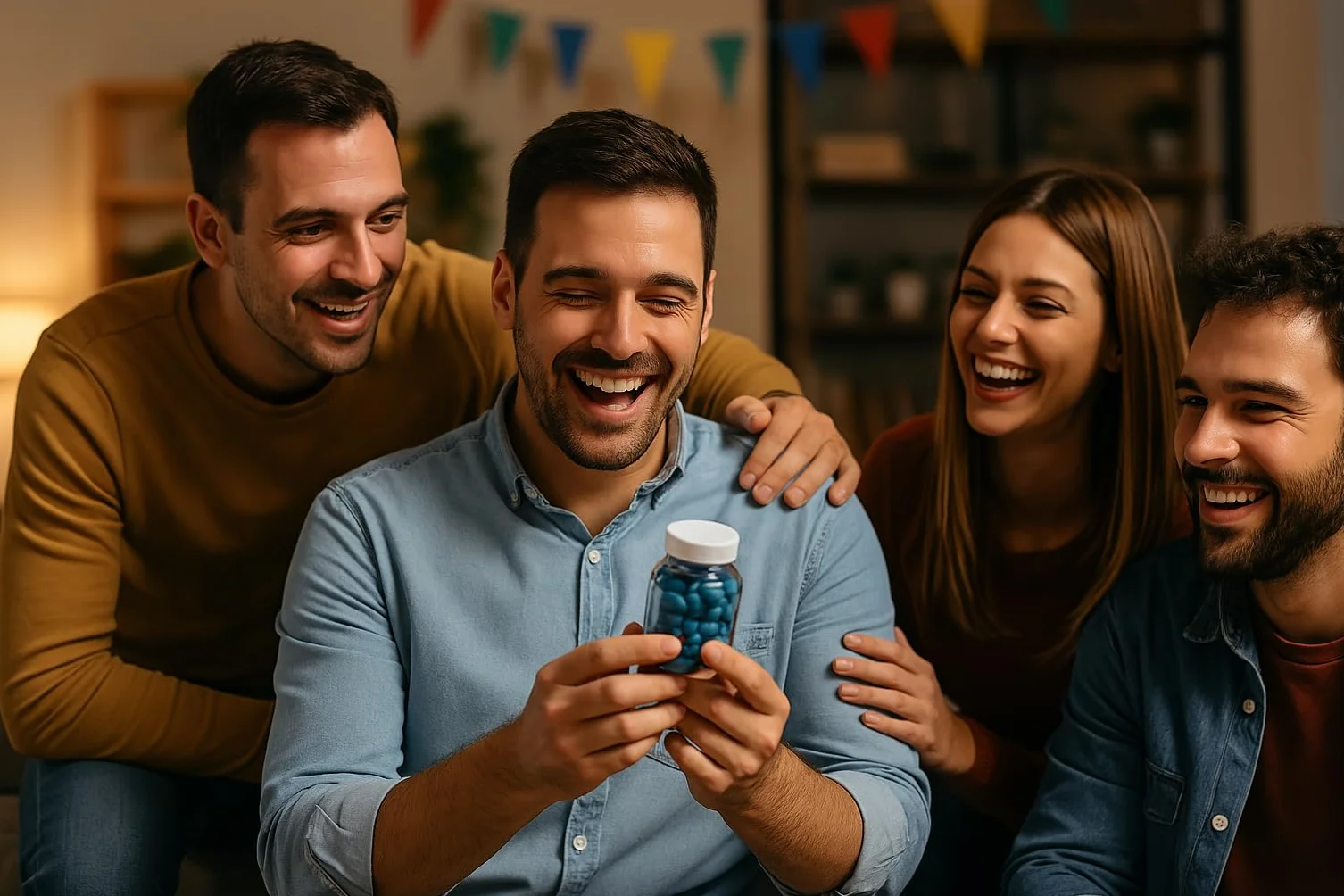 DUROX Compresse Blu 30 Anni – Scherzo Wiagras Goliardico per Uomo – Idea Regalo Divertente Compleanno 30 anni – Confetti Blu al Cioccolato – FANNE BUON USO