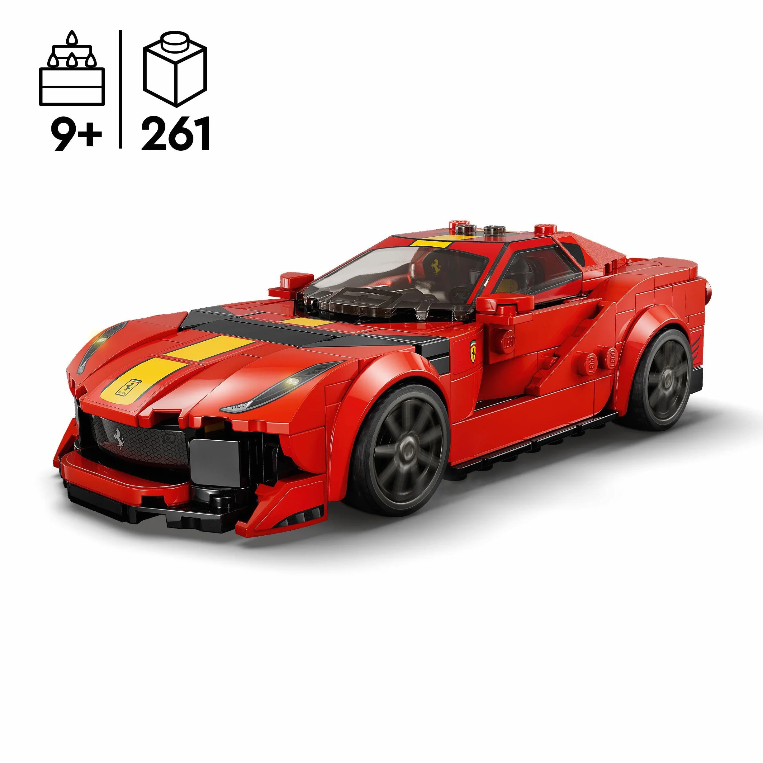 LEGO Speed Champions Ferrari 812 Competizione, Modellino di Auto Sportiva da Costruire, Set con Macchina Giocattolo da Collezione, Idea Regalo per Bambini e Bambine da 9 Anni, Serie 2023 76914