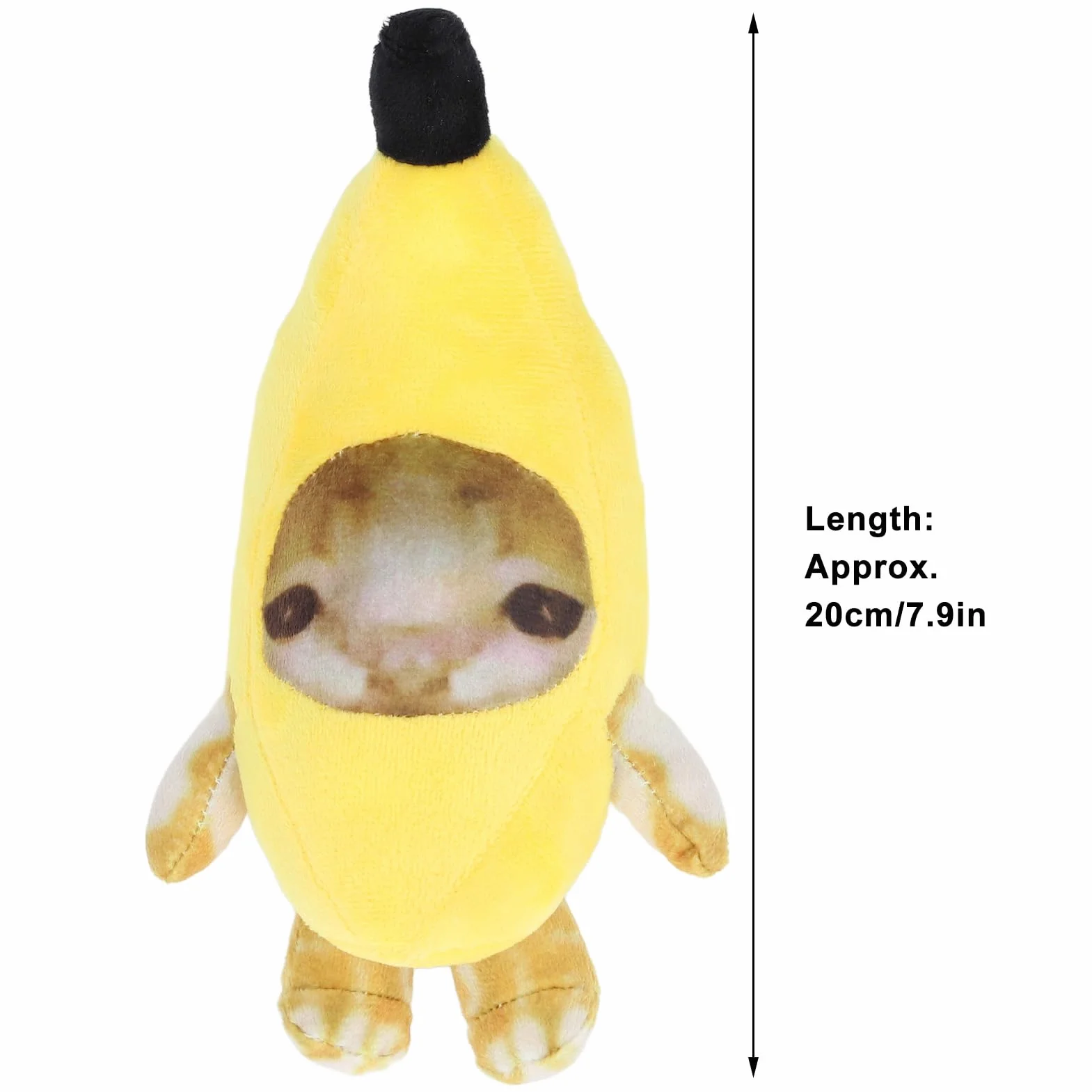 Animali di Peluche, Innovativo e Divertente Peluche Imbottito con Gatto Banana, Accogliente per la Decorazione Domestica (20 cm)