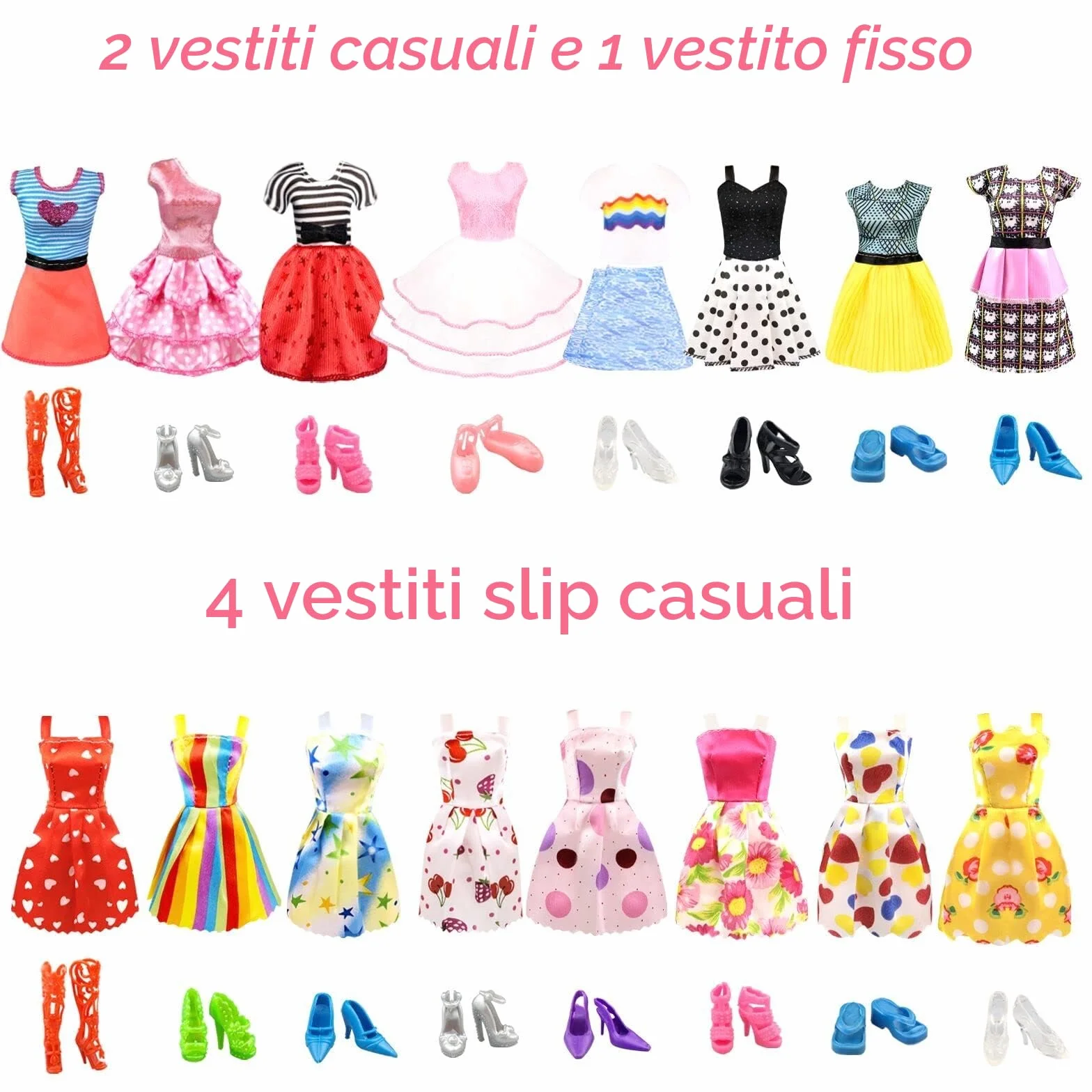 84 Vestiti e Accessori per Bambole con Armadio per bambole da 11,5 pollici Playset di design di moda bambola ragazza vestire tra cui abito da sposa abiti top e pantaloni scarpe grucce borse collane