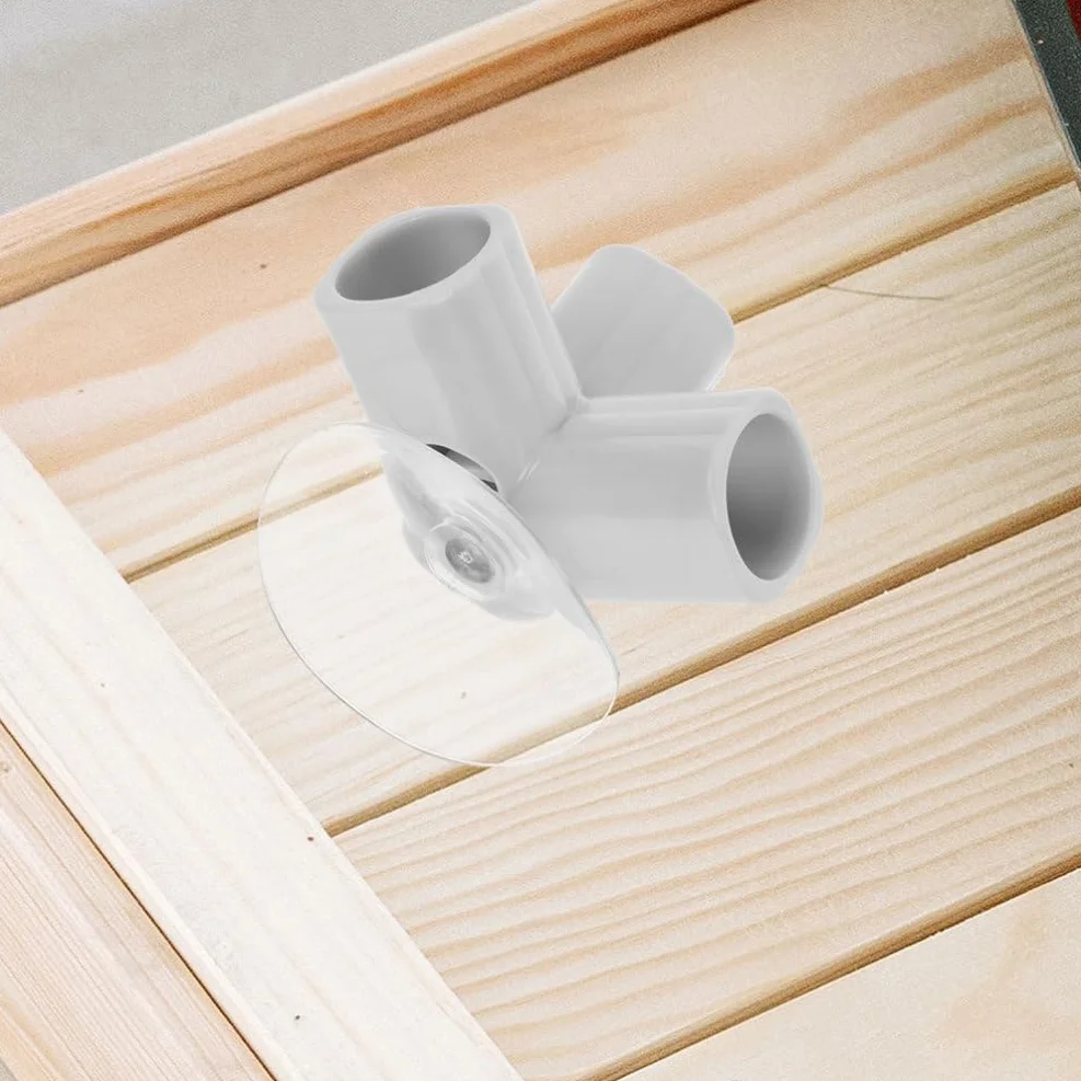 Abaodam Set 4 Pezzi Connettore a T in Pe per Recinti per Interni, Design con Ventosa, Facile Installazione per Area Giochi e Cancello di Sicurezza