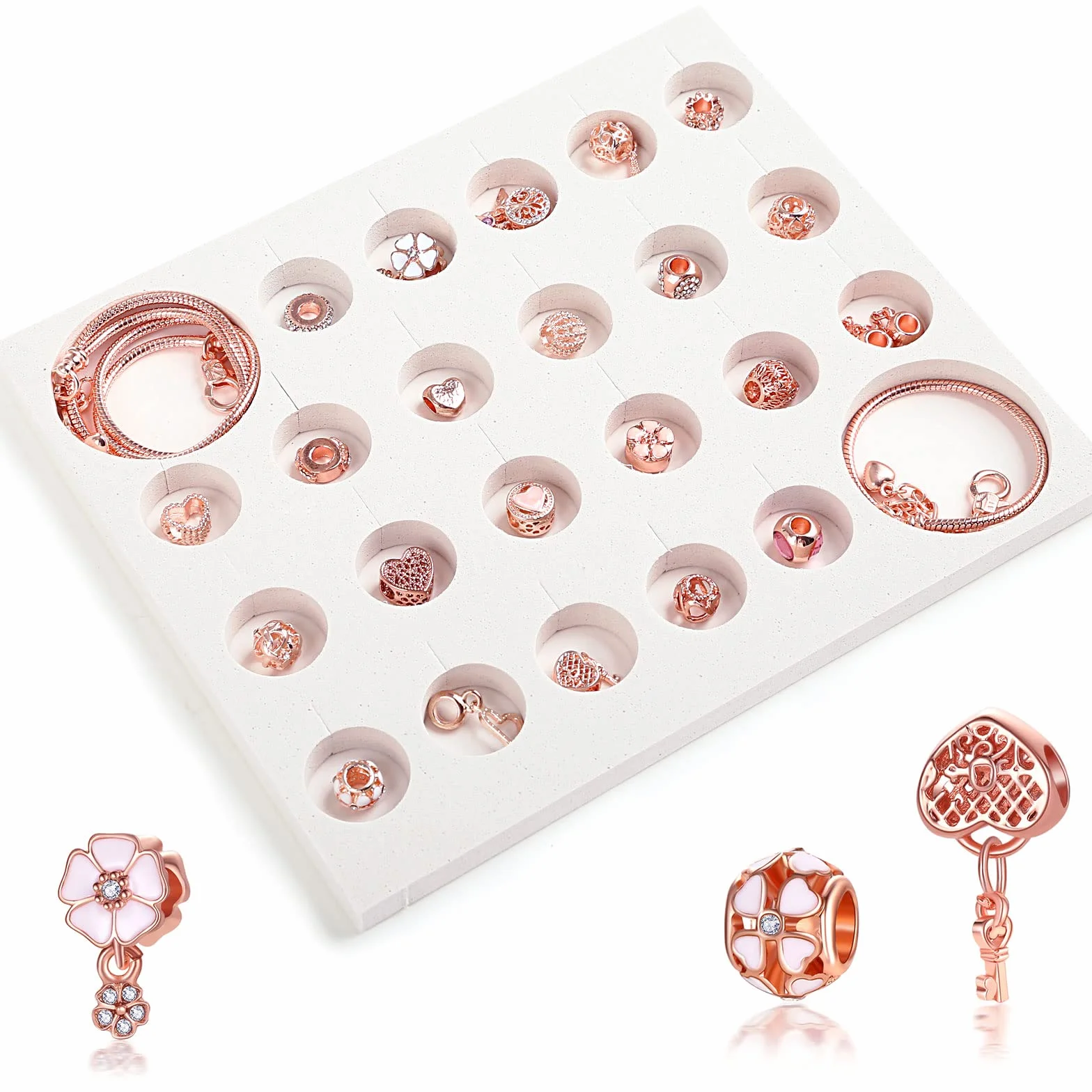 Naler Calendario Avvento 2026 Donna Calendario Avvento Gioielli Fai da Te 22 Perline + 1 Collana + 1 Bracciale per Moglie, Fidanzata, Madre e Amica