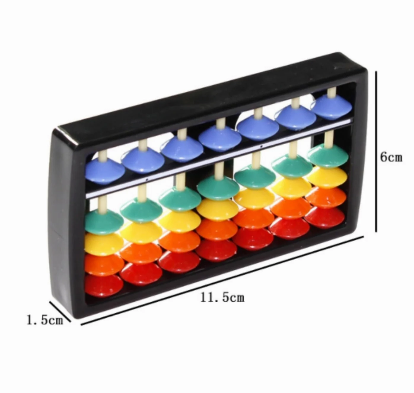 Abaco Scuola Primaria Abaco Portatile Arcobaleno A 7 Cifre, Calcolo Matematico for L'apprendimento Precoce, Abaco A 5 Perline Abaco Matematica Educativo