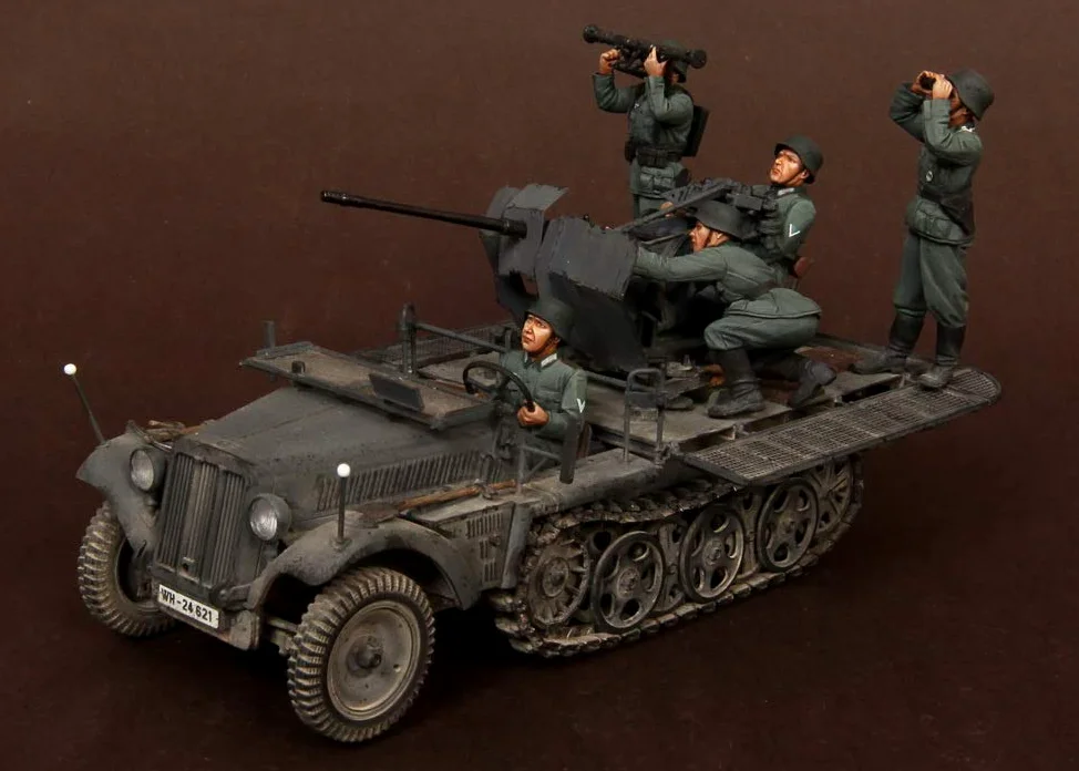 Figura in Resina Non Verniciata in Scala 1/35 Seconda Guerra Mondiale (No Auto) Kit Modello GK Nuovo Militare